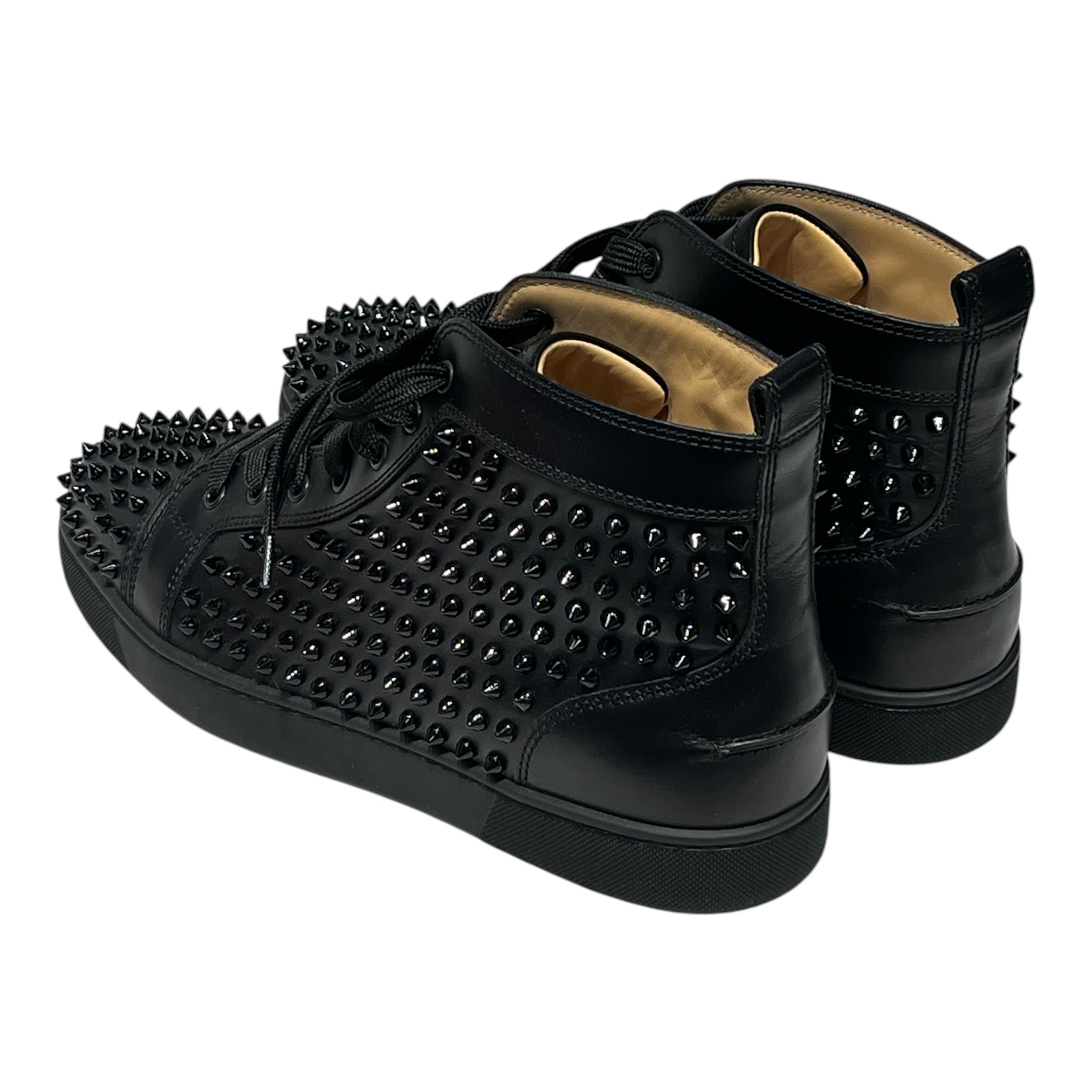 Christian Louboutin/Hi-Sneakers/EU 45/Leather/BLK/Spike Sneaker High Top view 2