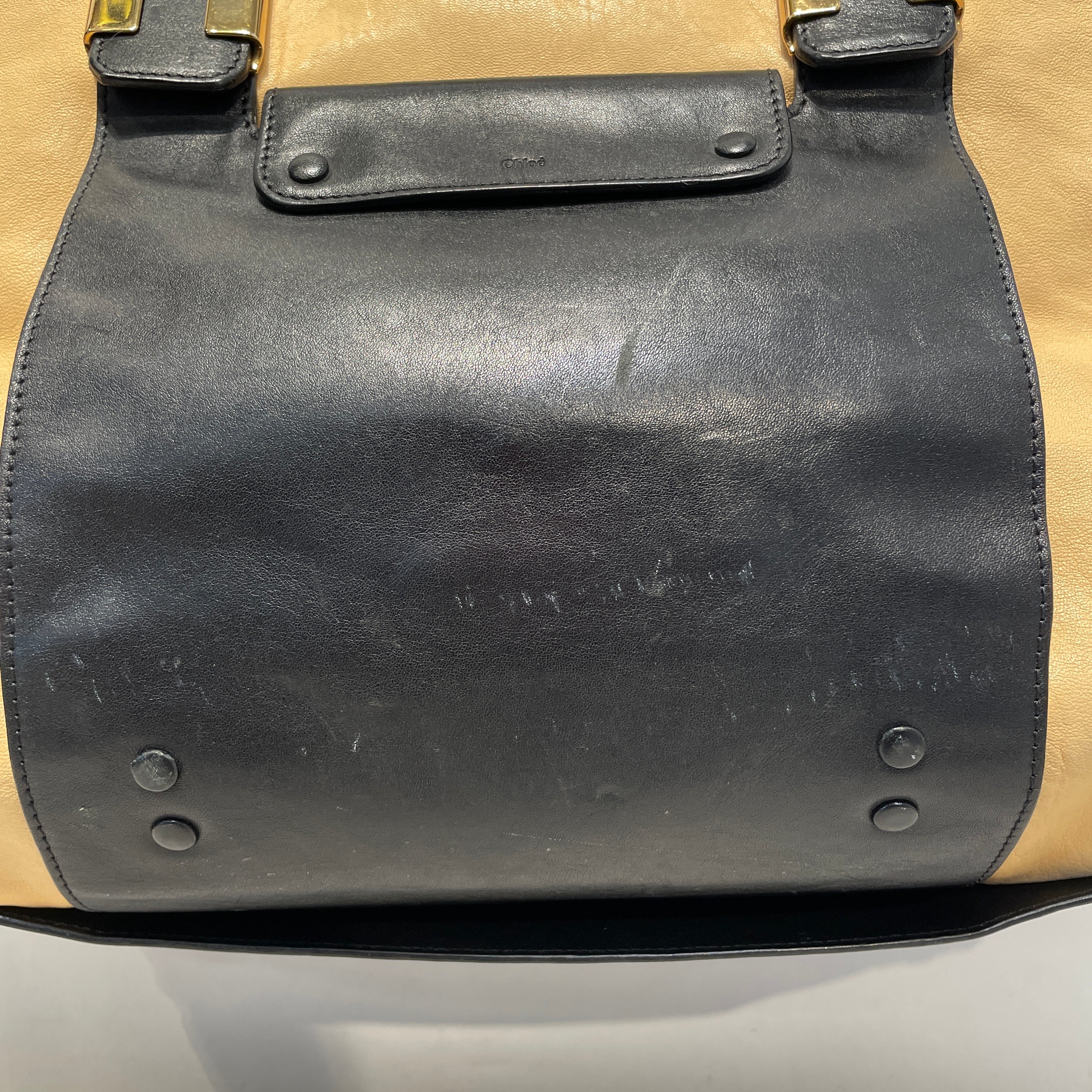 Chloe/Luggage/Border/Leather/CRM/Two-Tone Alice Satchel view 7