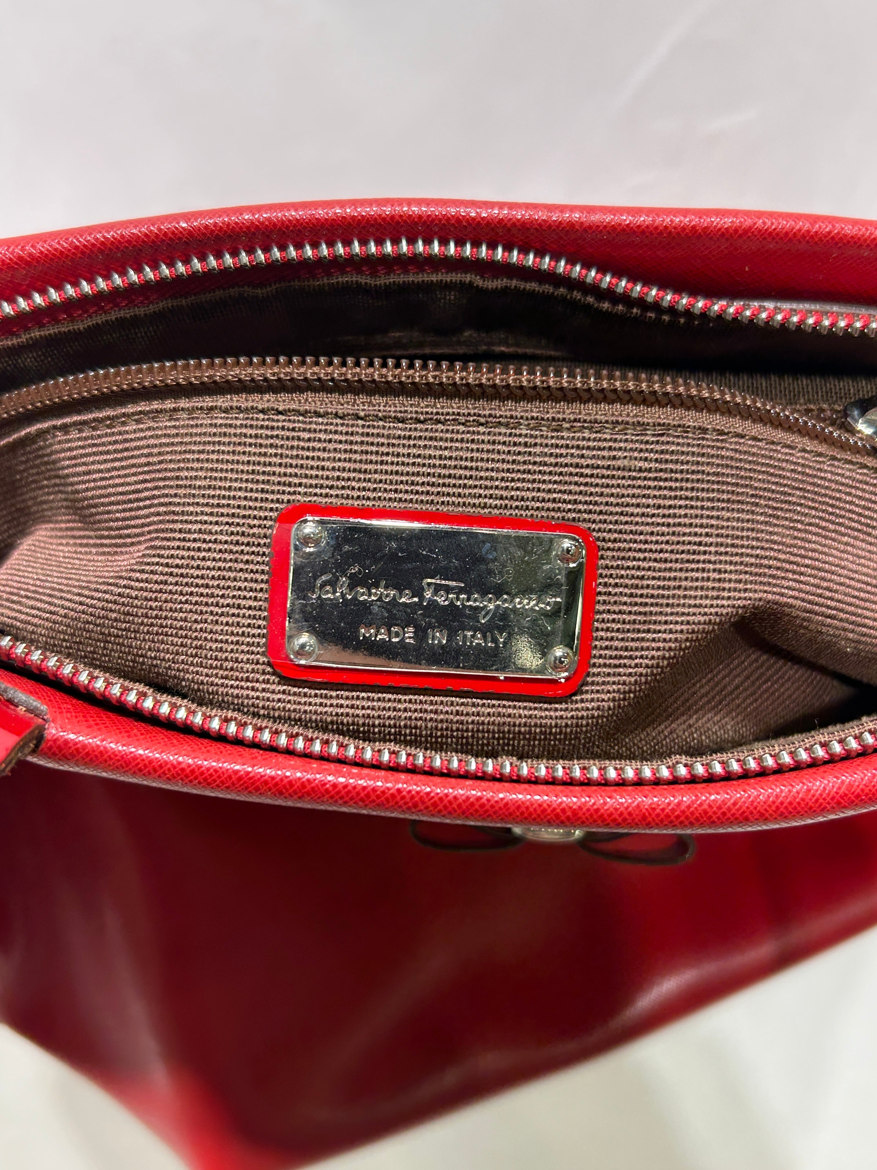 Salvatore Ferragamo/Hand Bag/Leather/RED/Bow Detail view 5