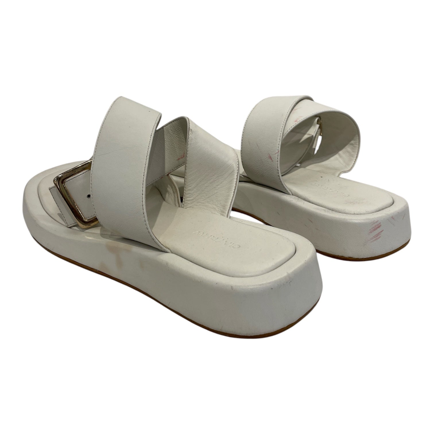 gia///rhw/Sandals/US 8/Plain/Faux Leather/WHT//W [Designers] Essentials/ view 2