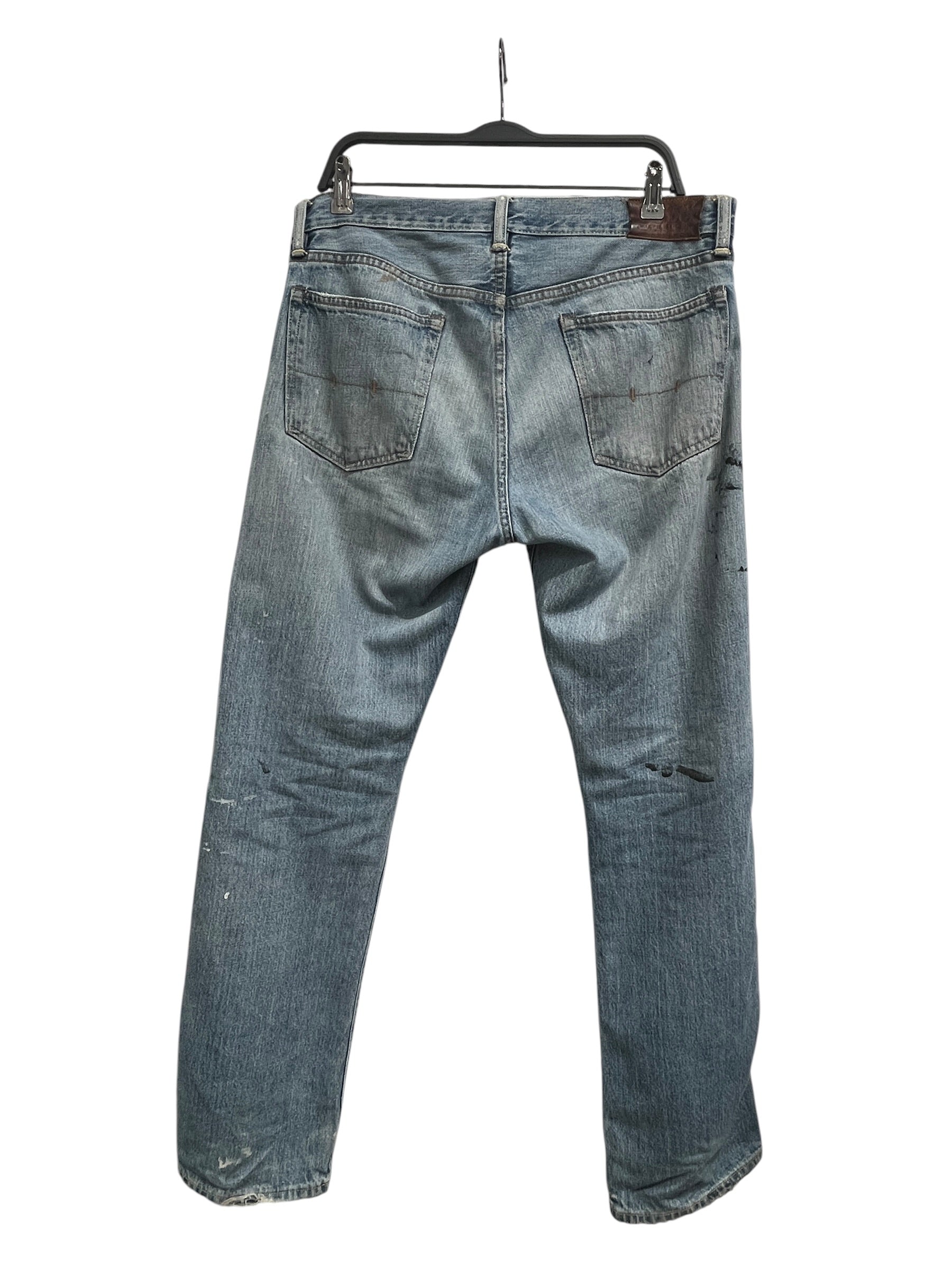 POLO RALPH LAUREN/Straight Pants/33/Denim/BLU/Paint Splatter view 3