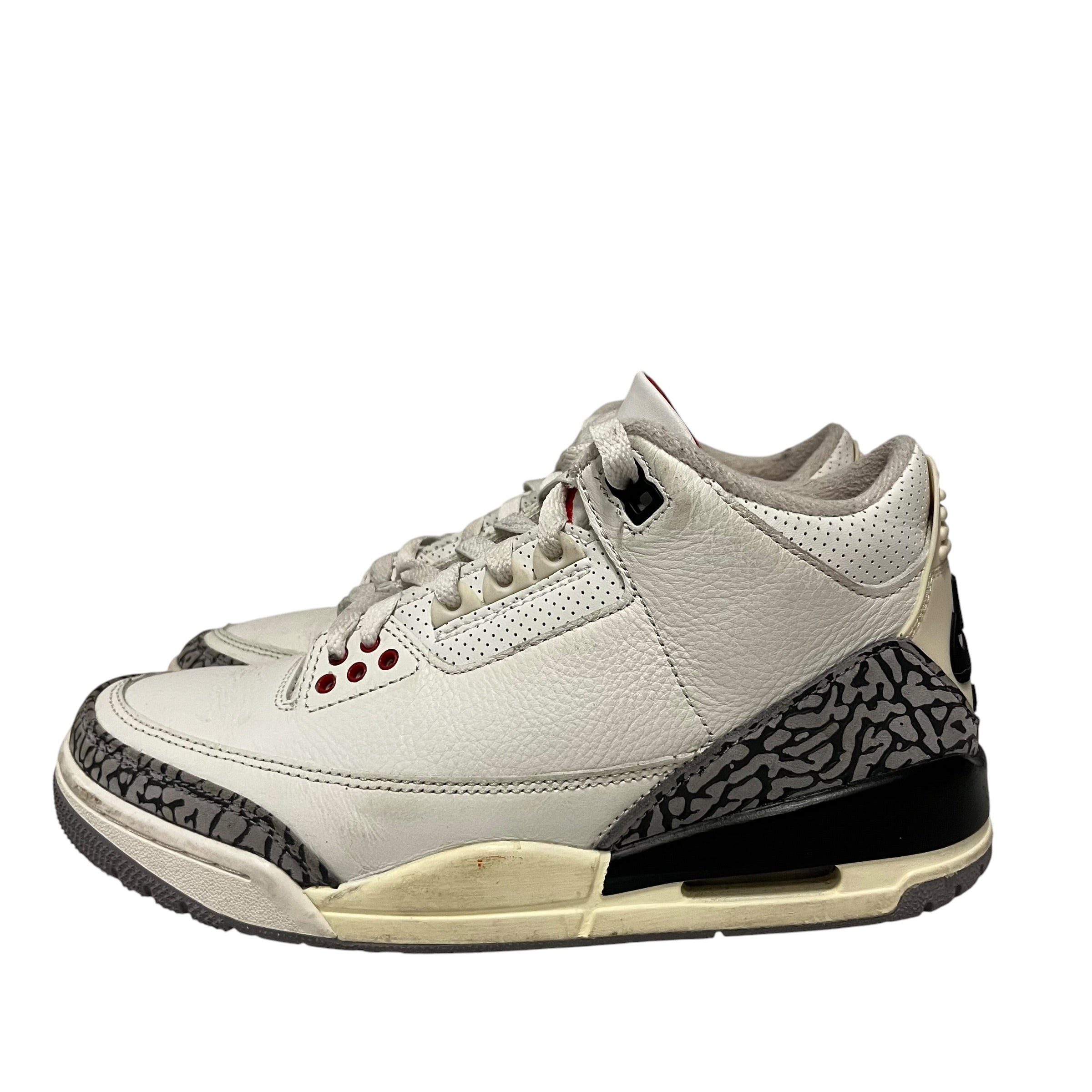 JORDAN BRAND/Low-Sneakers/US 6/Leather/WHT/3 white cement view 3