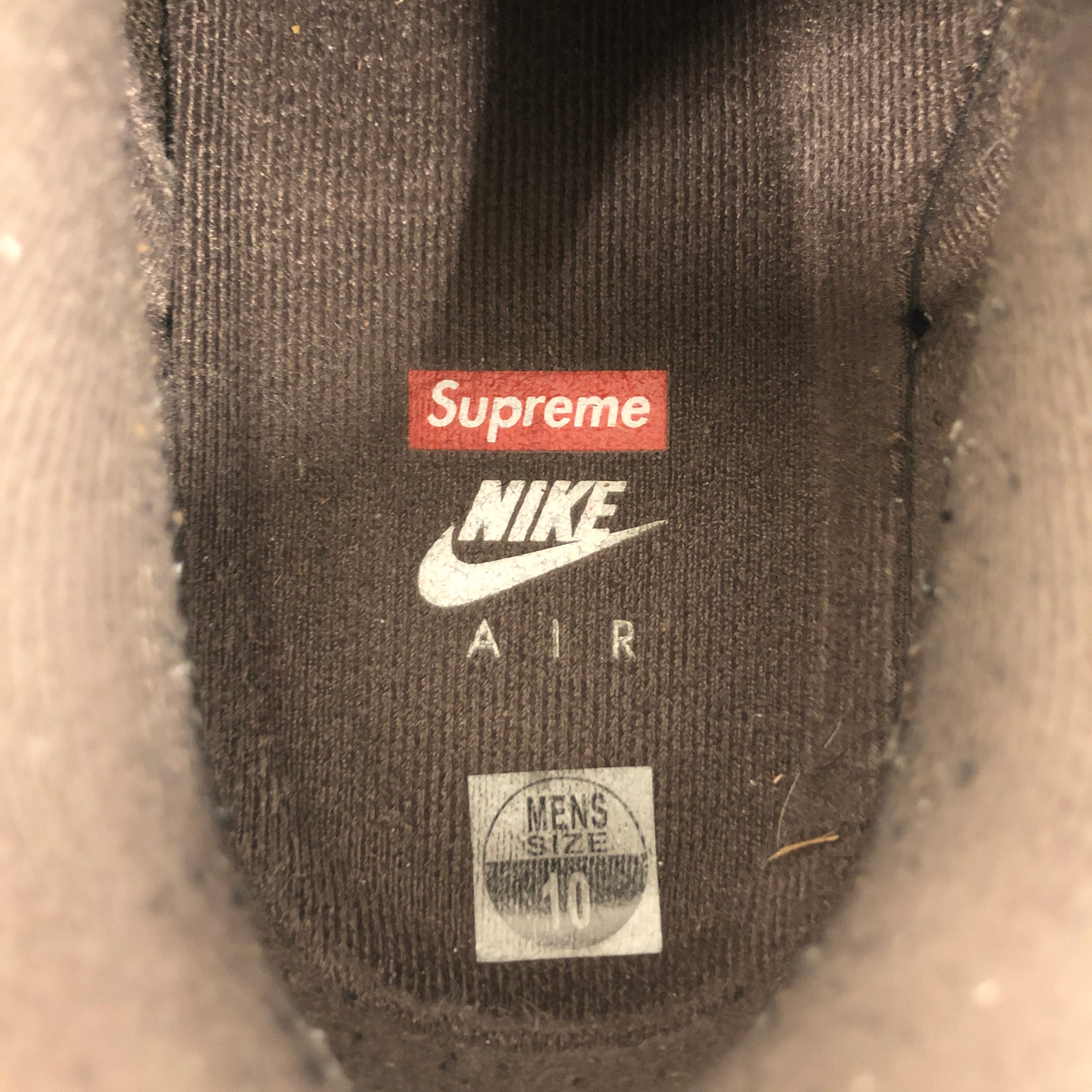 NIKE/Supreme/Low-Sneakers/US 10/Polyester/BRW/Supreme AF1 - Brown view 3