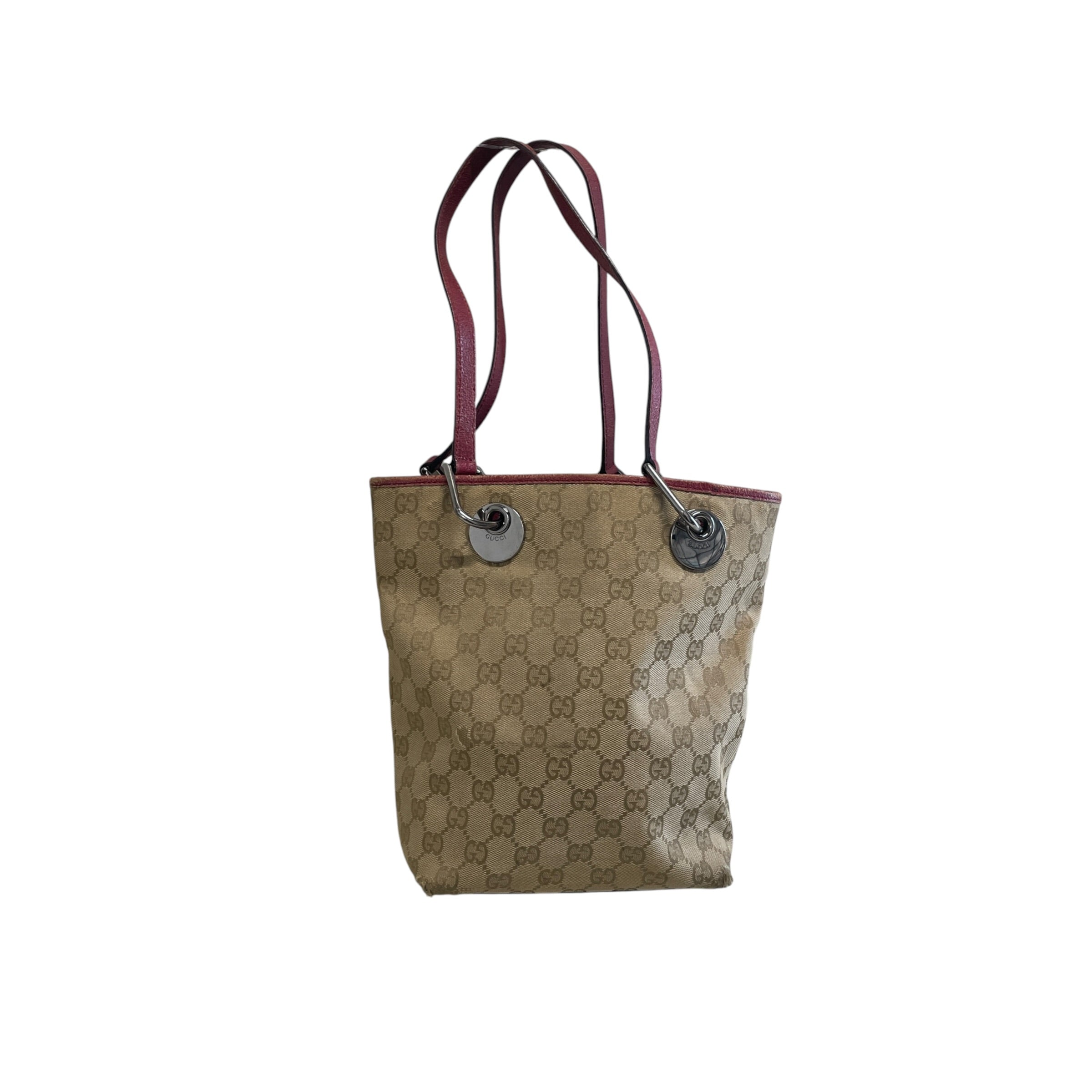 GUCCI/Tote Bag/Monogram/Cotton/BEG/64TYDX/RED TRIM ECLPISE TOTE view 1