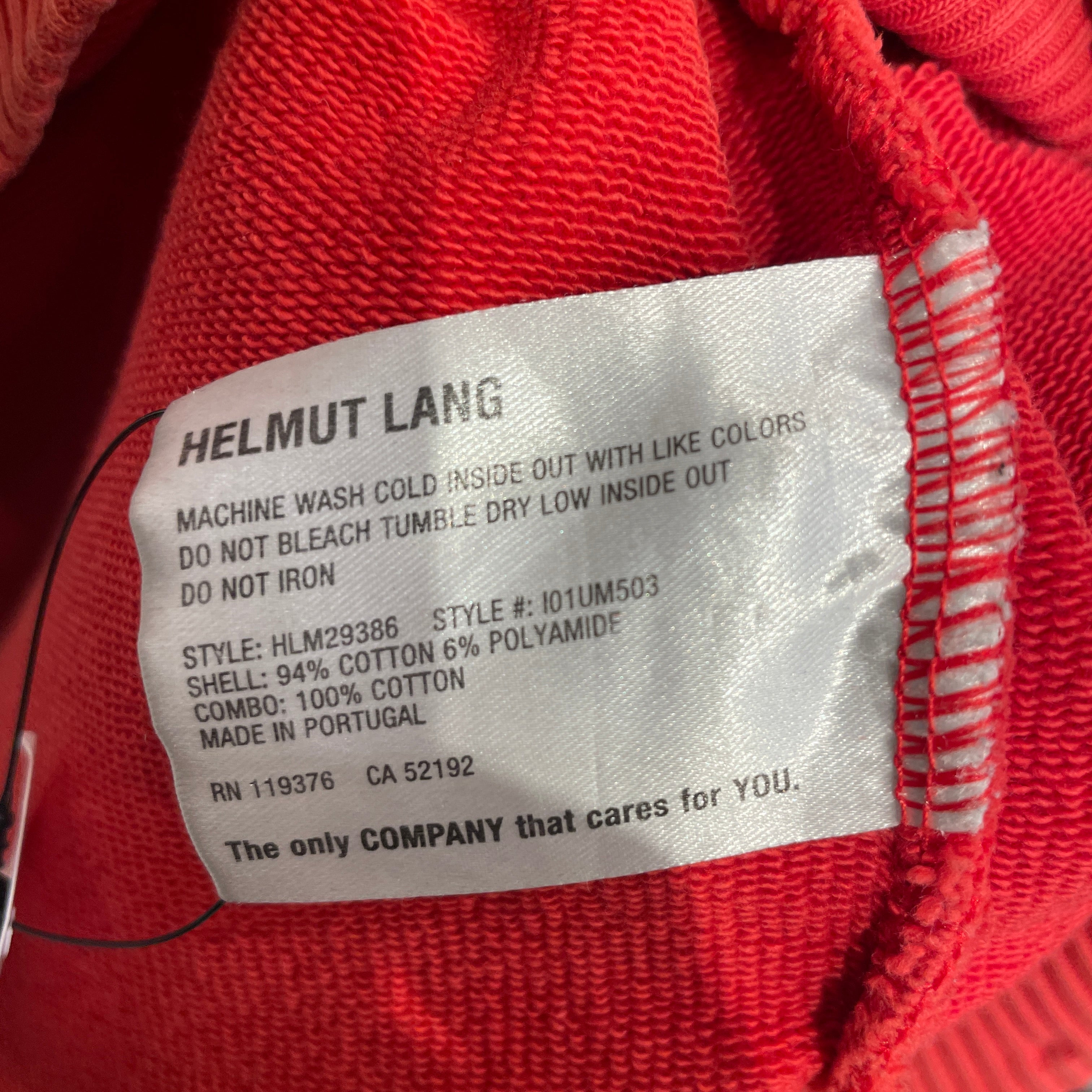 Helmut Lang/Hoodie/M/Cotton/RED/PUPPY DRAWING HOODIE view 3