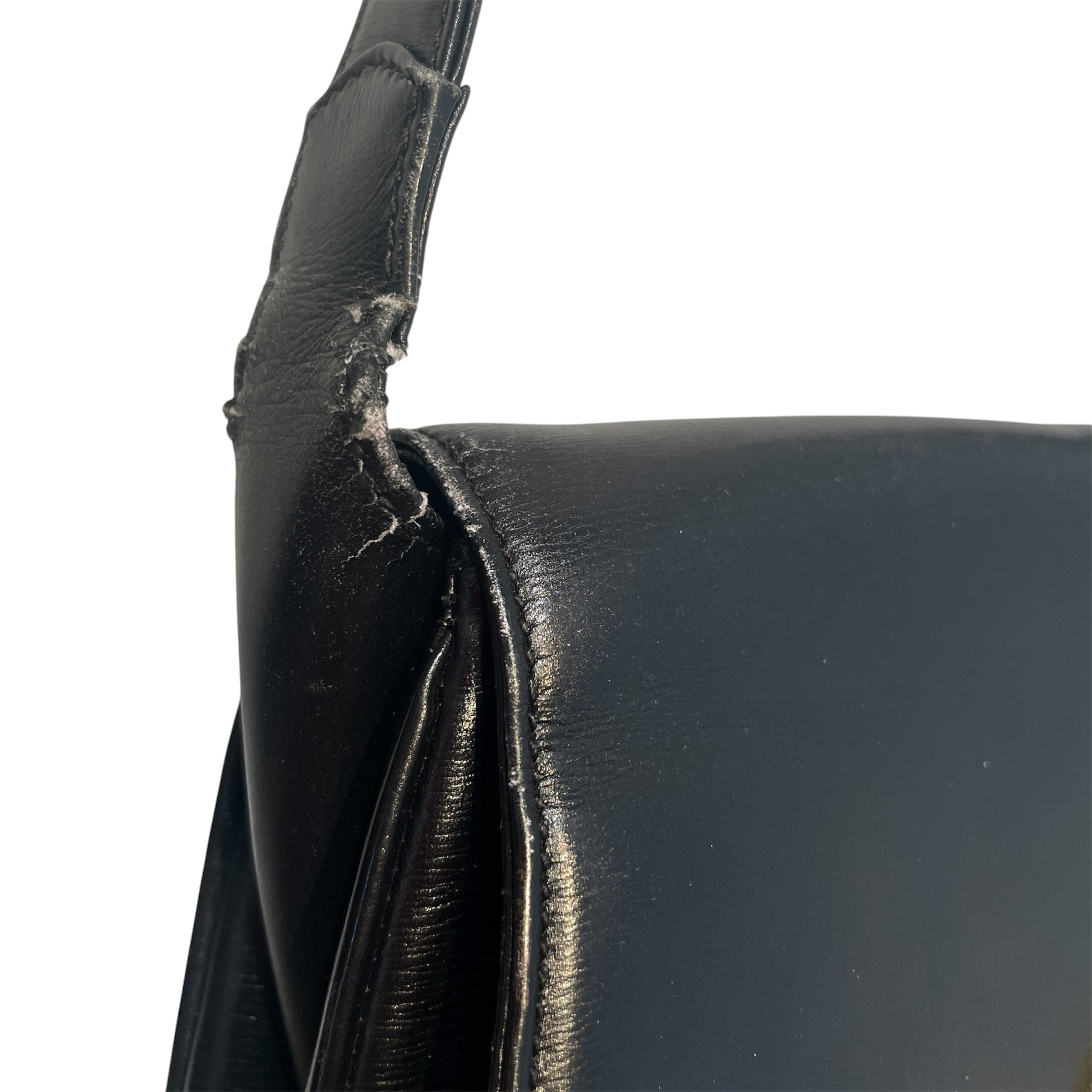 GUCCI/Bag/Leather/BLK/70s Cross body view 6