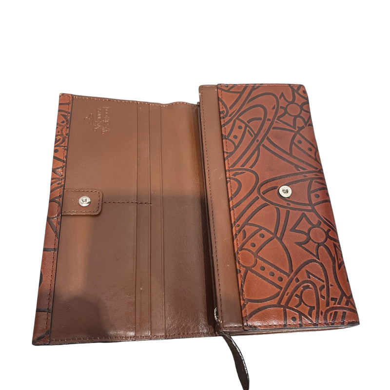 Vivienne Westwood/Coin Wallet/All Over Print/Leather/BRW/ORB