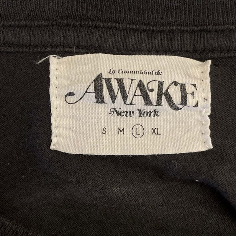 Awake NY/T-Shirt/L/Cotton/BLK/Graphic/WHALE