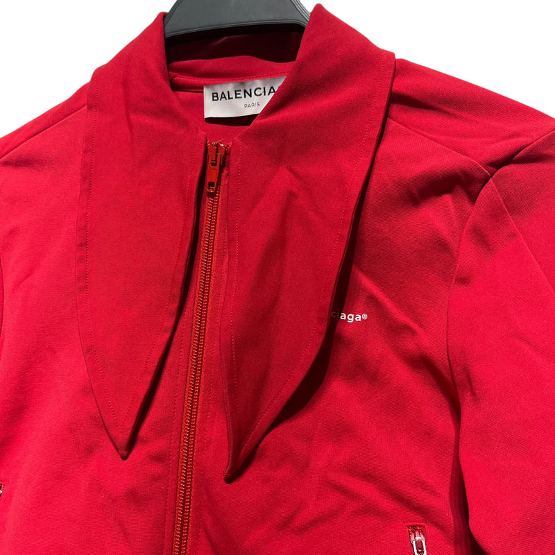 BALENCIAGA/Jacket/36/RED/VISCOSE LONG COLLAR