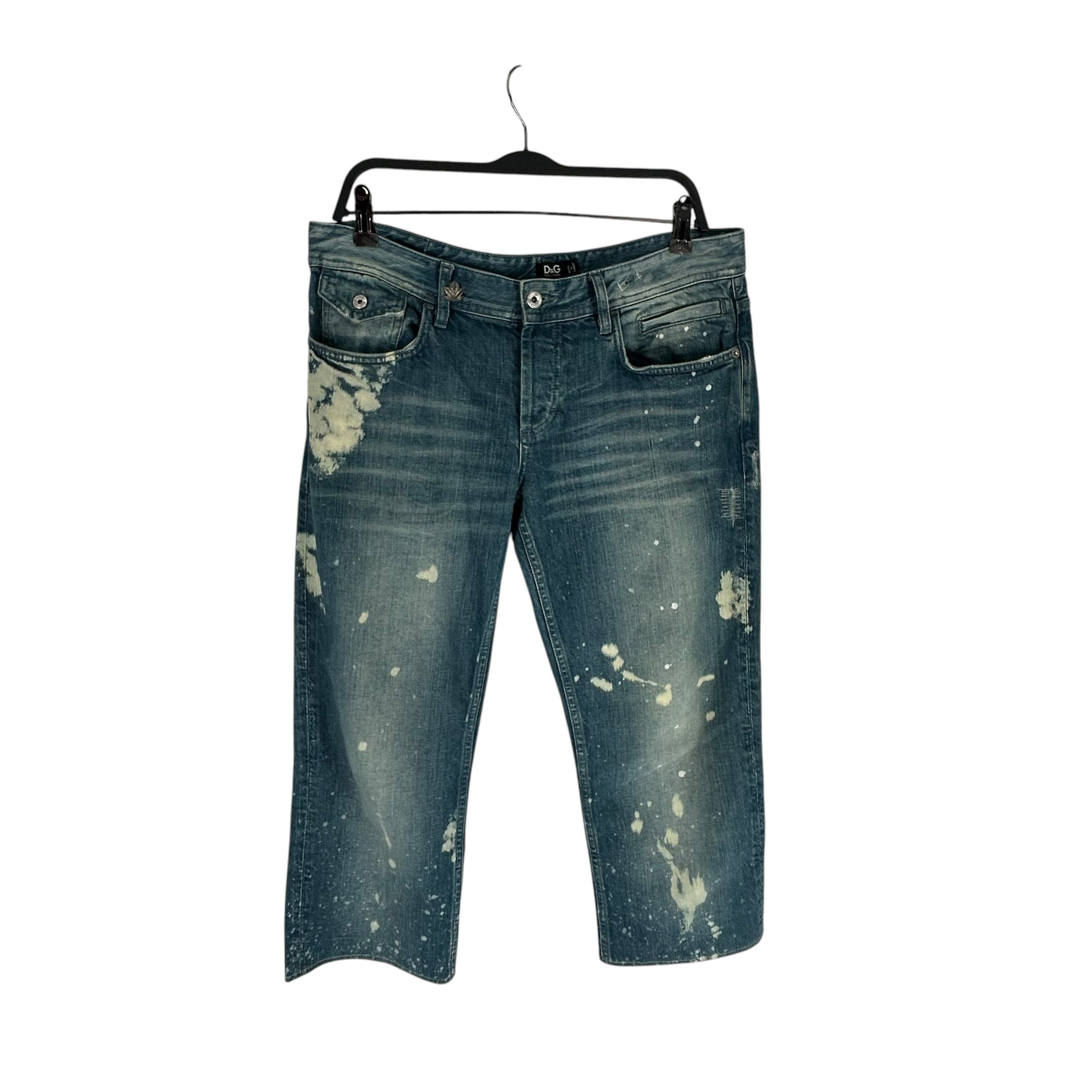 DOLCE&GABBANA/Cropped Pants/34/Denim/IDG/BLEACHED CROP PANT view 1