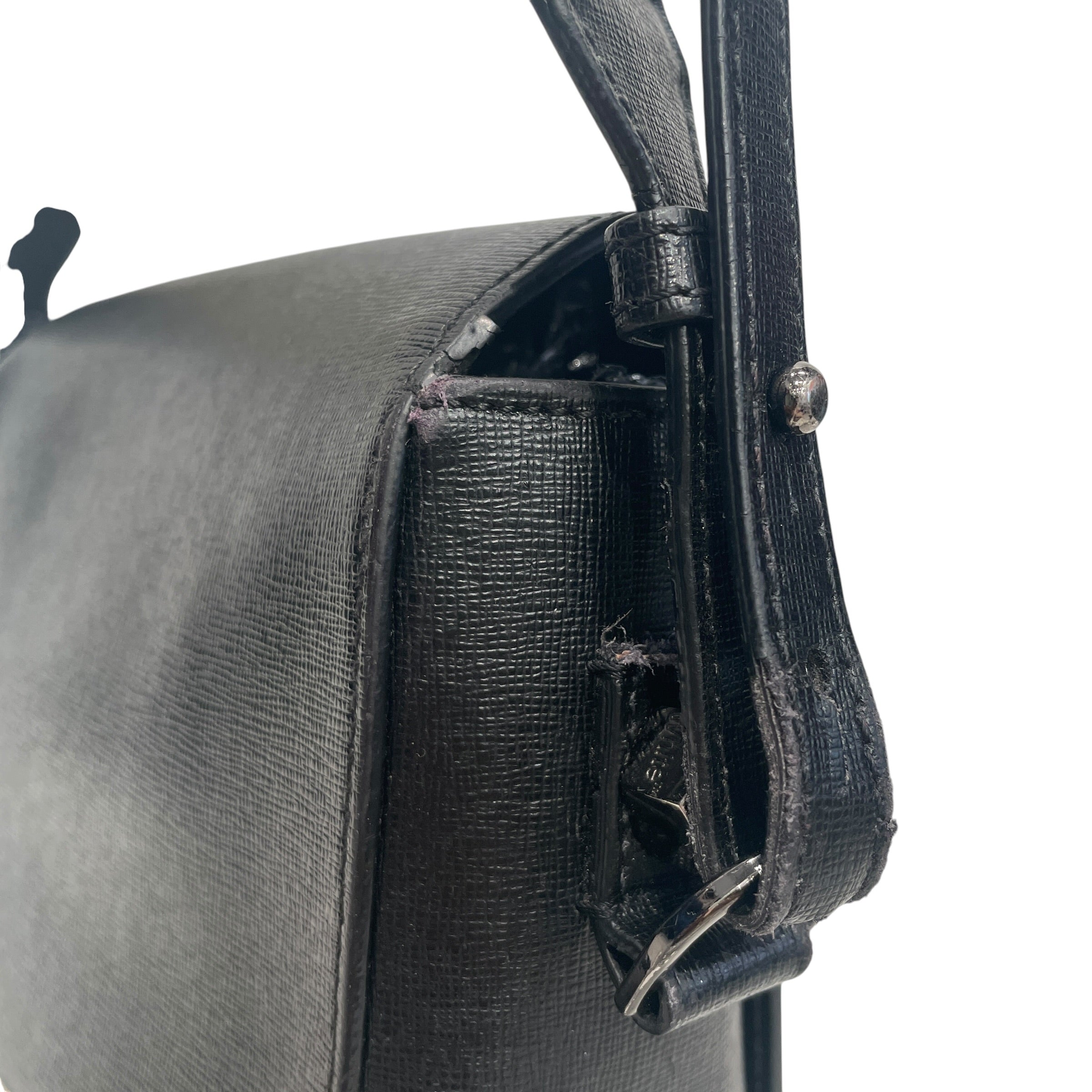 OFF-WHITE/Cross Body Bag/Stripe/Leather/BLK/STRIPED PATTERN view 4