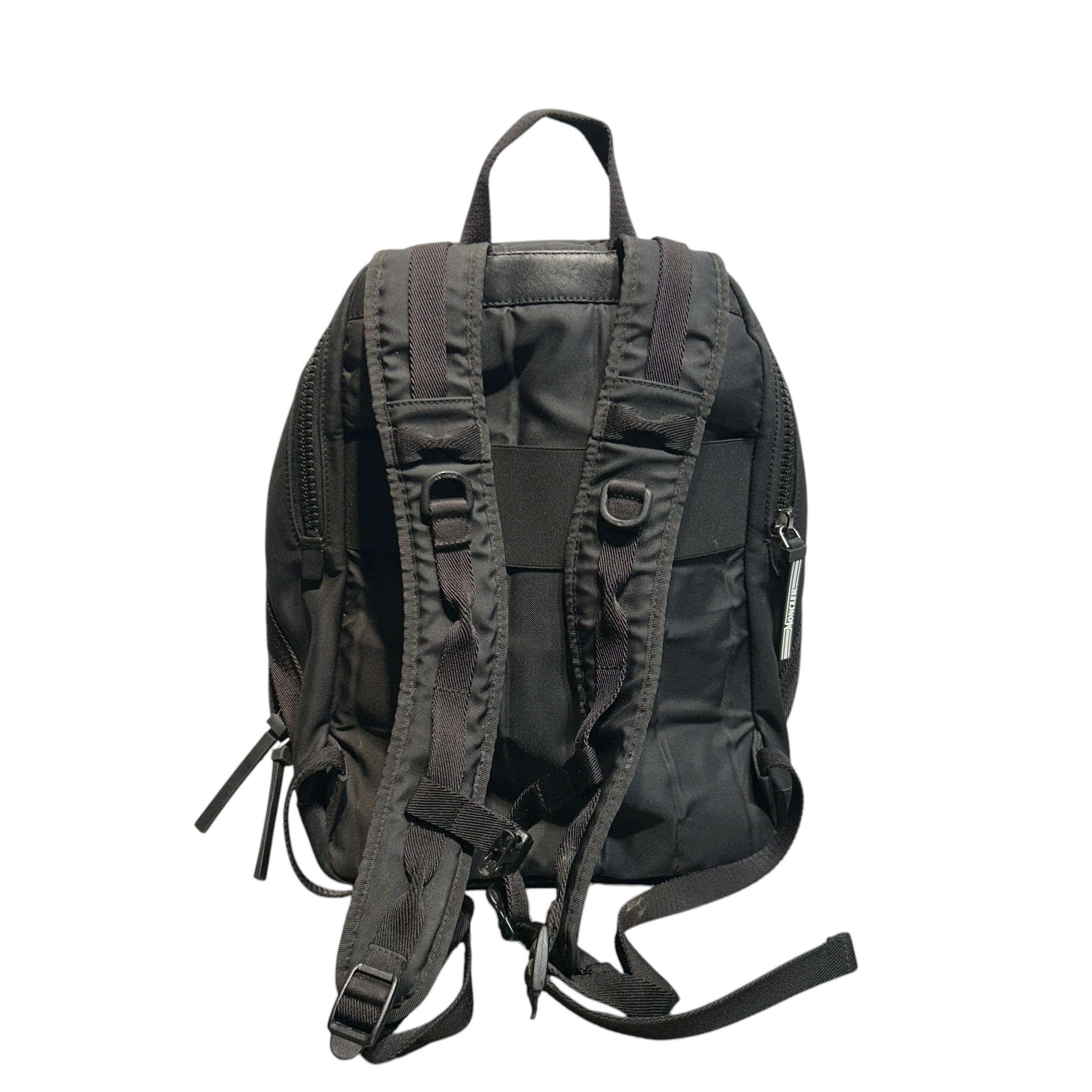 MONCLER/Backpack/Suede/BLK/Suede bottom, White Logo view 2