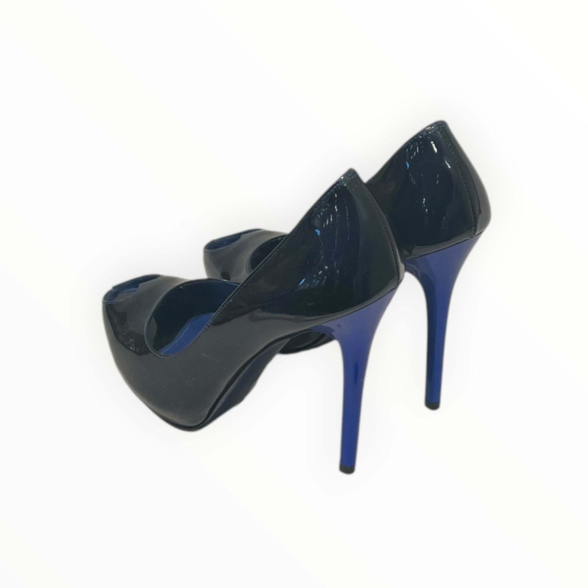 McQ Alexander McQueen/Heels/EU 36/Leather/BLU/Patent/heart peep toe platform view 2