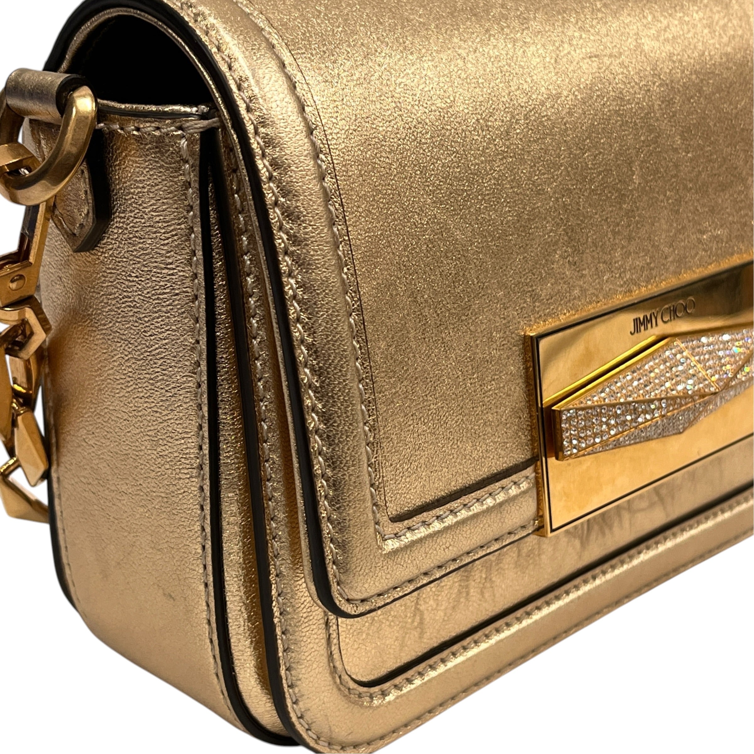 JIMMY CHOO/Cross Body Bag/Leather/GLD/Diamond Bag view 6