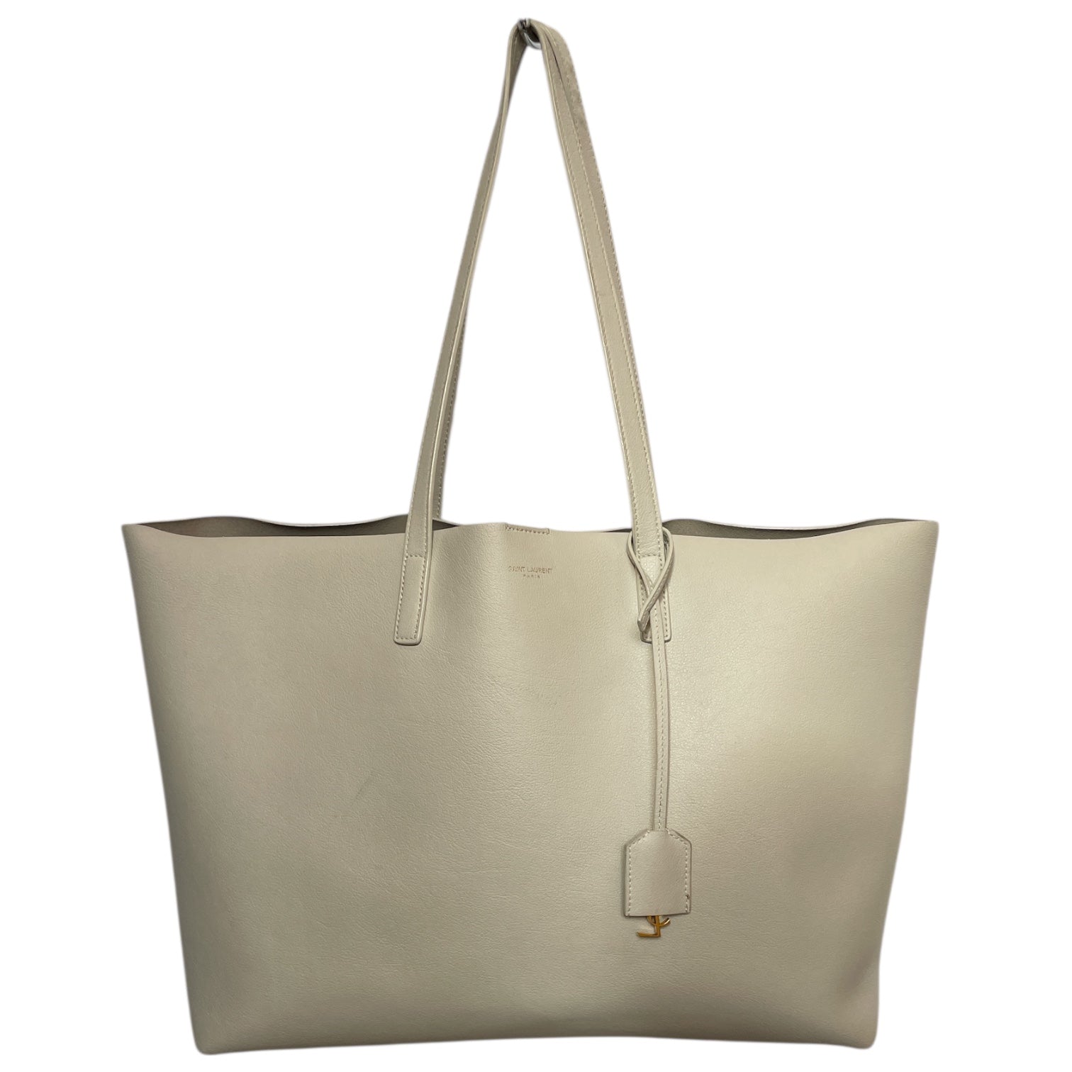 SAINT LAURENT/Tote Bag/Leather/CRM/SHOPPING TOTE view 1