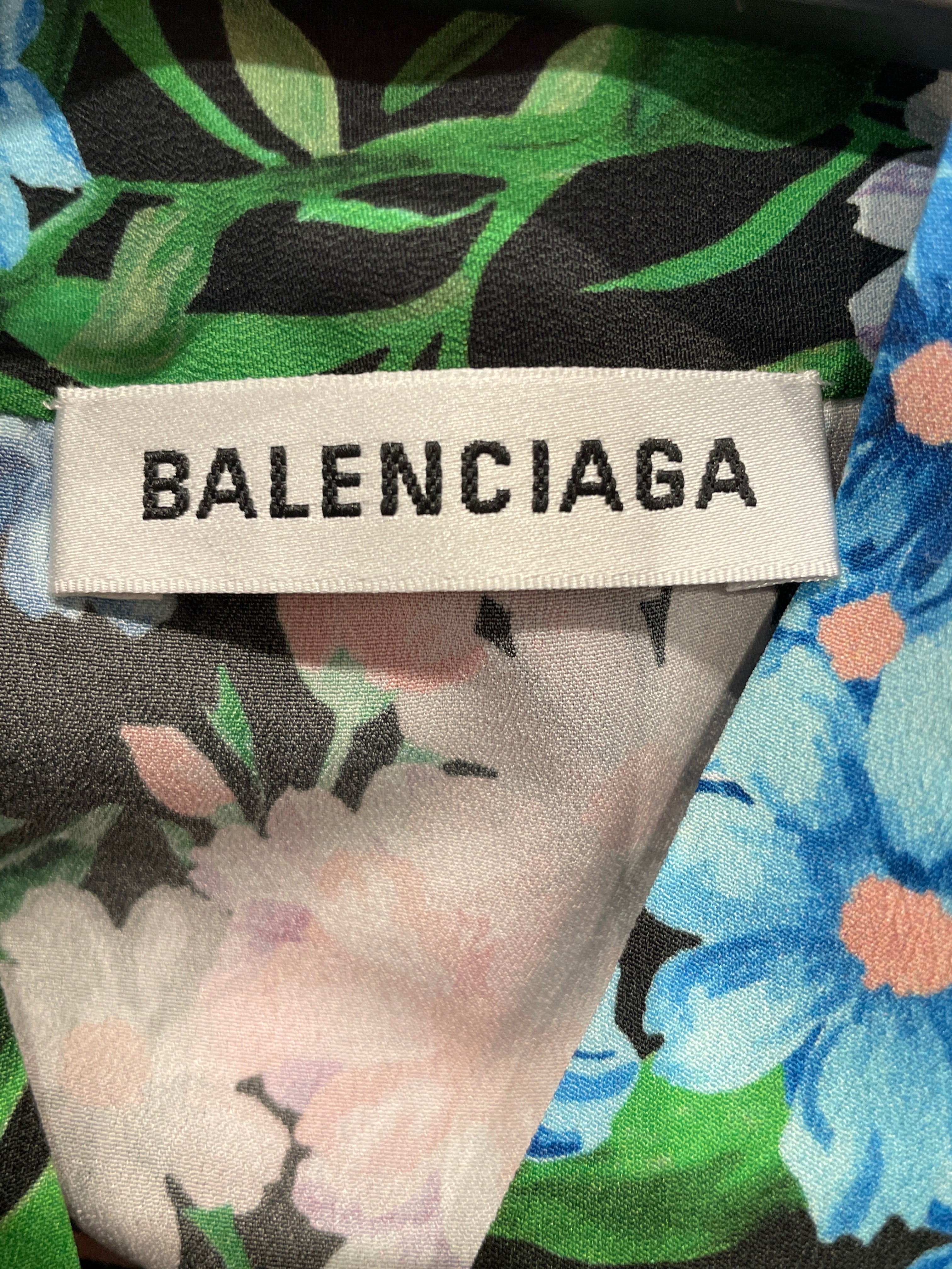 BALENCIAGA/SL Blouse/36/Floral Pattern/Polyester/MLT/TIE COLLAR BLOUSE view 4