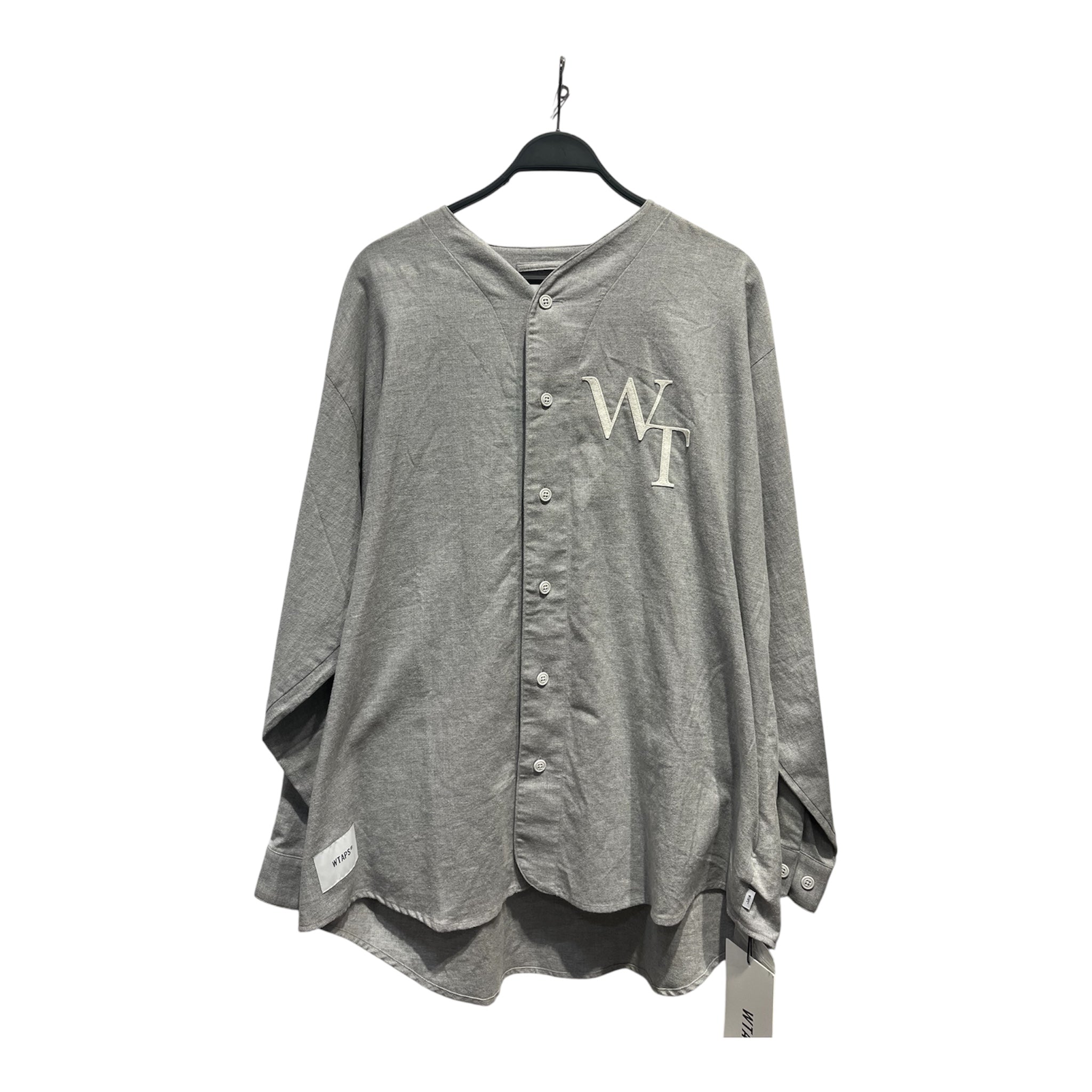 WTAPS/LS Shirt/4/Cotton/GRY/WT view 1