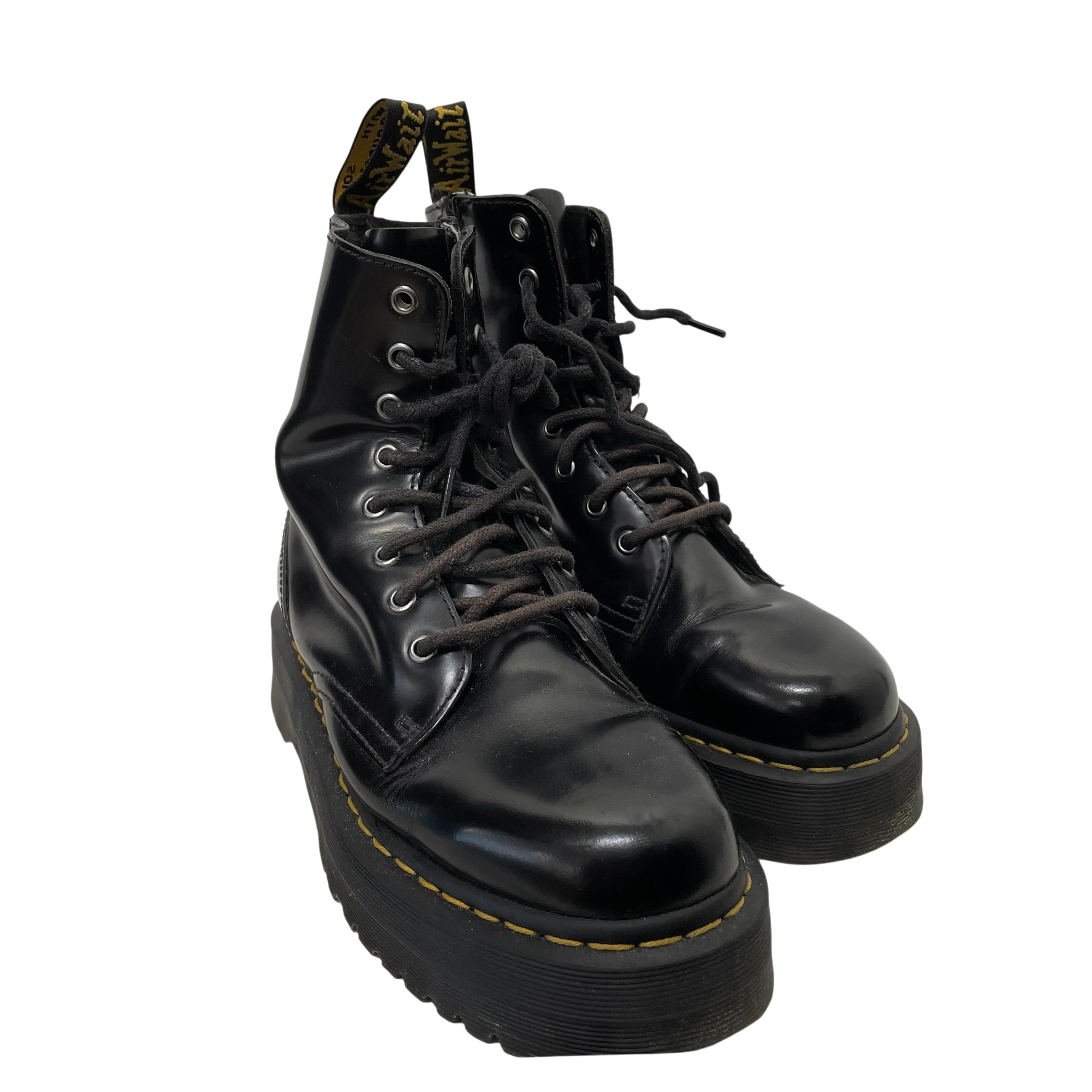 Dr.Martens/Lace Up Boots/US 8/Leather/BLK/Side Zip/JADONS view 1