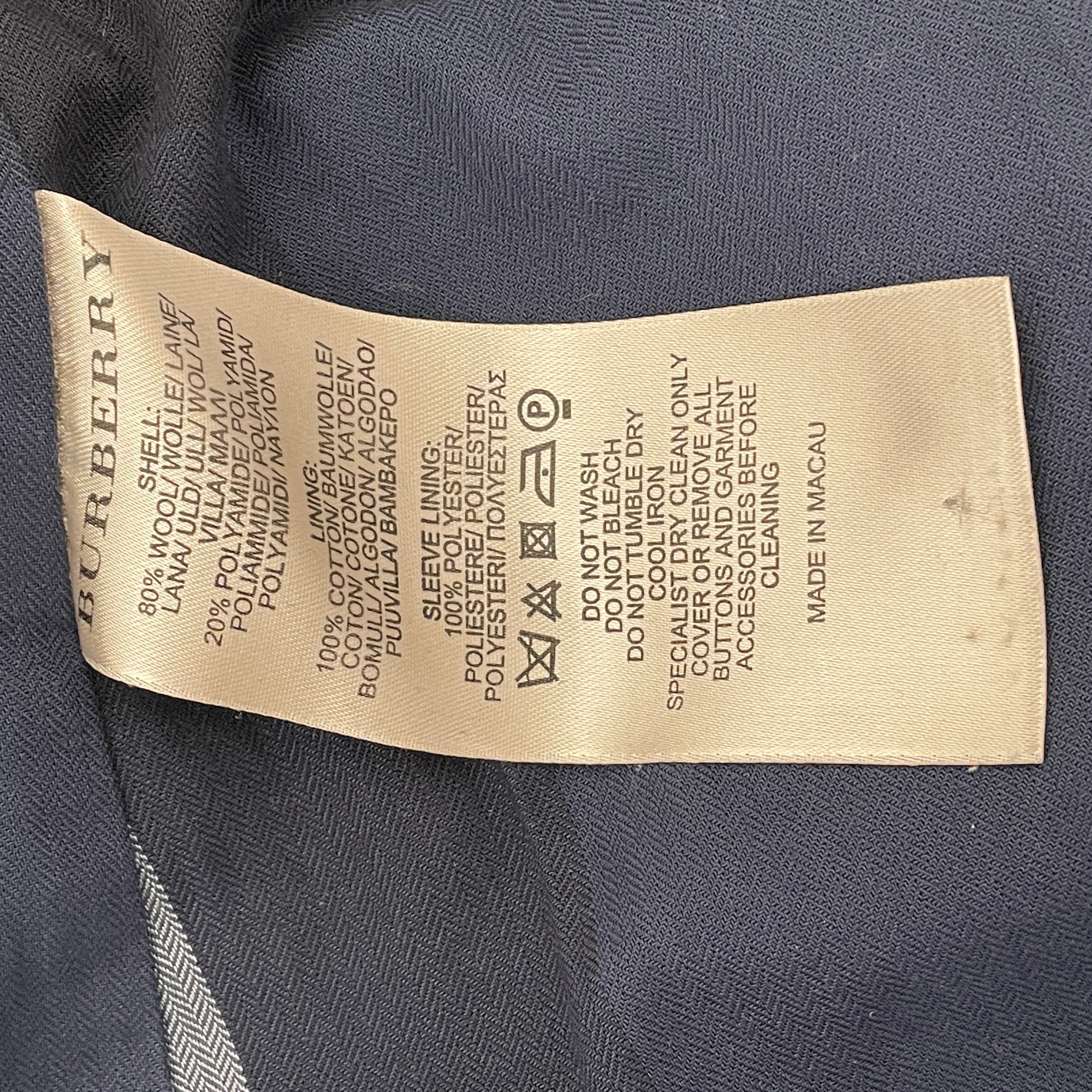 BURBERRY BRIT/Jacket/S/Wool/NVY/Navy peacoat view 4