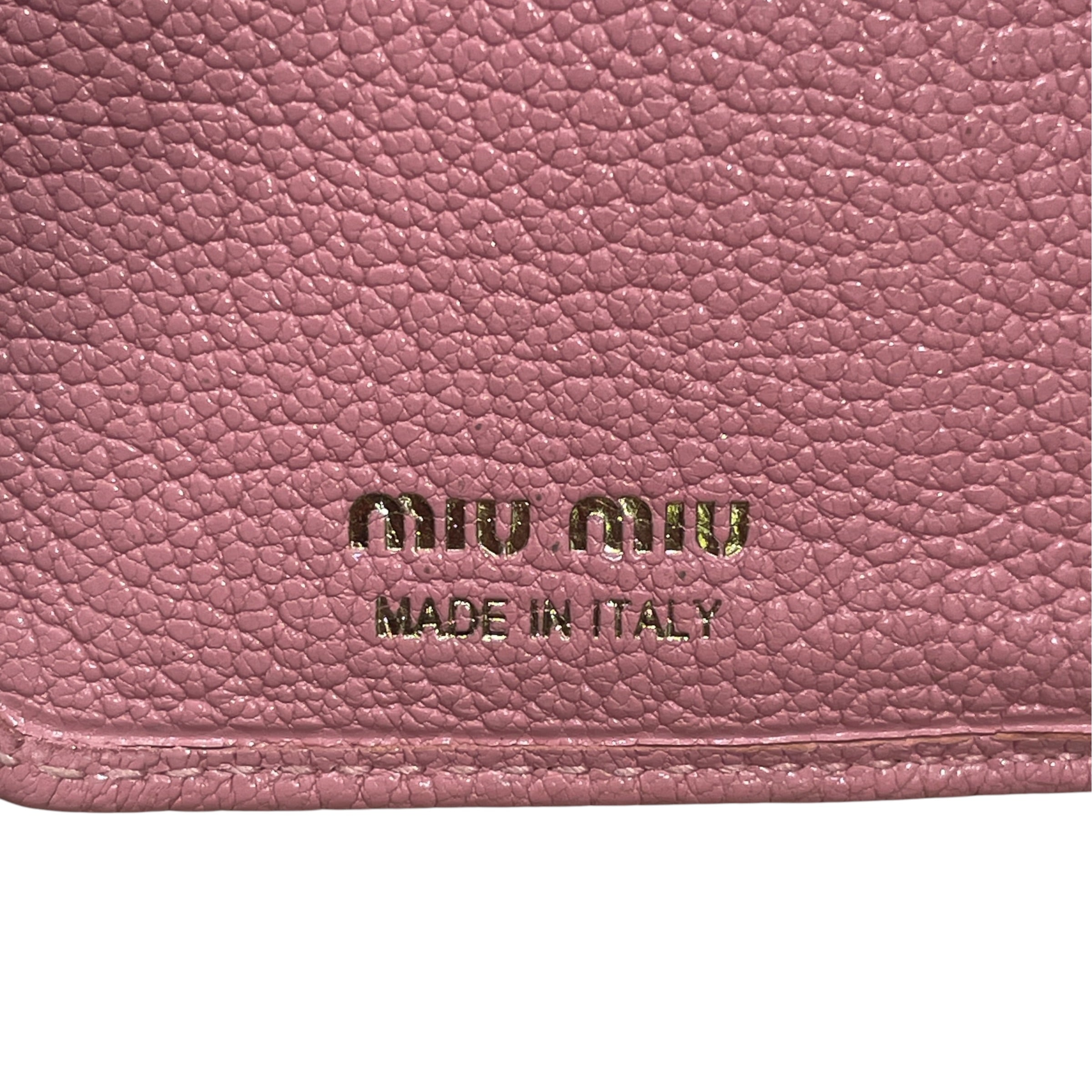 MIU MIU/Trifold Wallet/Leather/PNK/L's/Madras Tri Compact view 6
