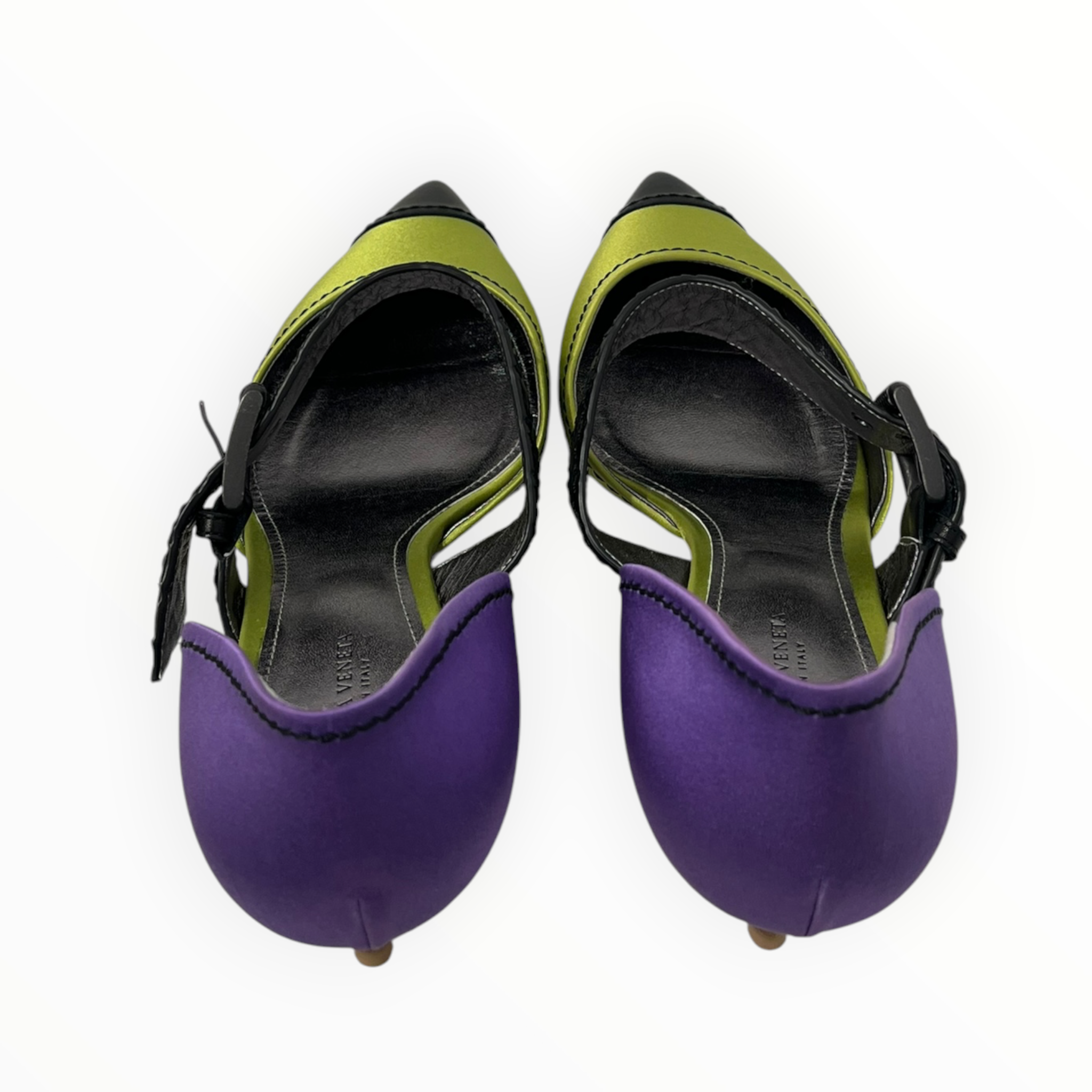 BOTTEGA VENETA/Heels/US 8.5/Leather/GRN/INTRECCIATO STRAPE GRM/PRL view 4