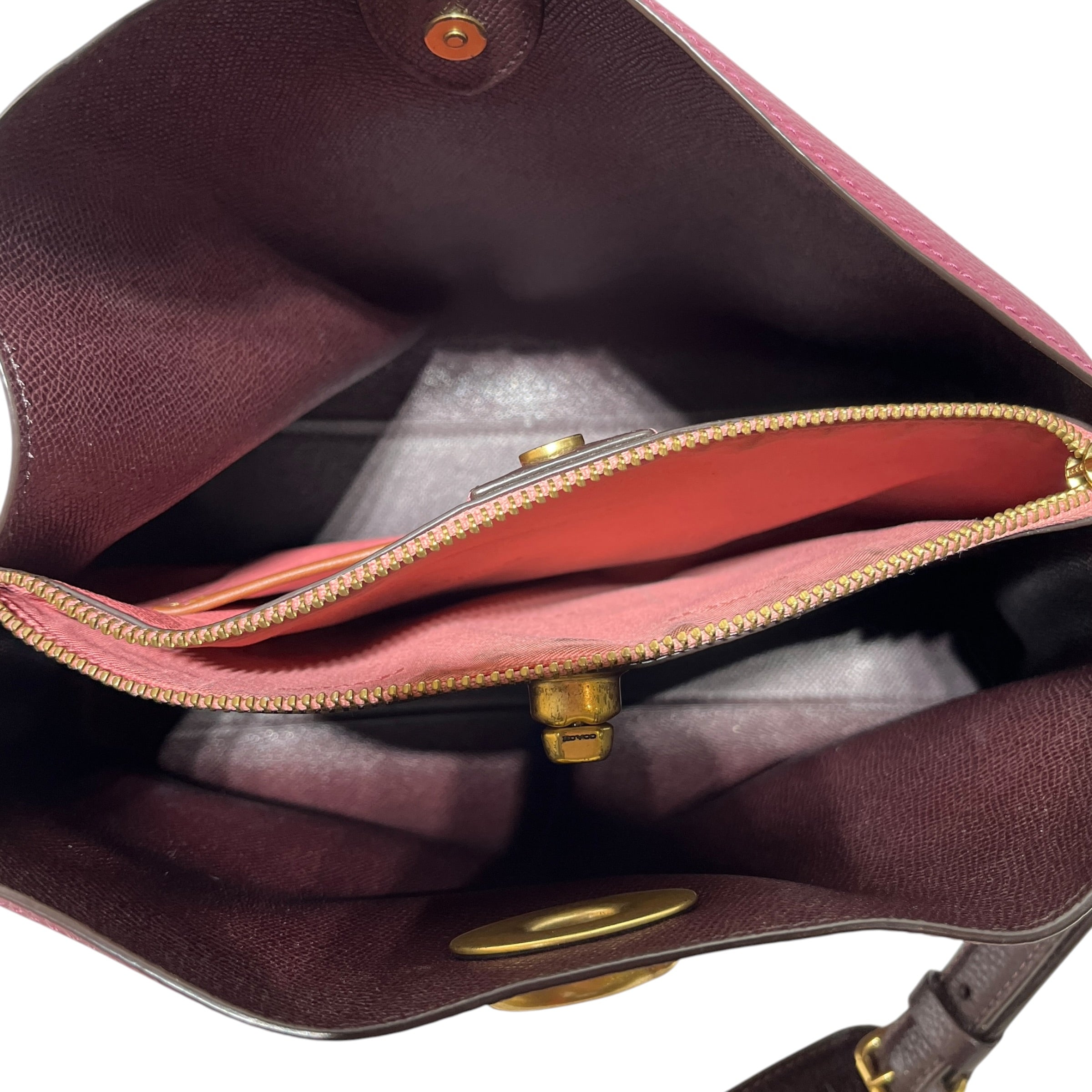 COACH/Cross Body Bag/Leather/RED/TABI W GOLD HARDWARE view 4