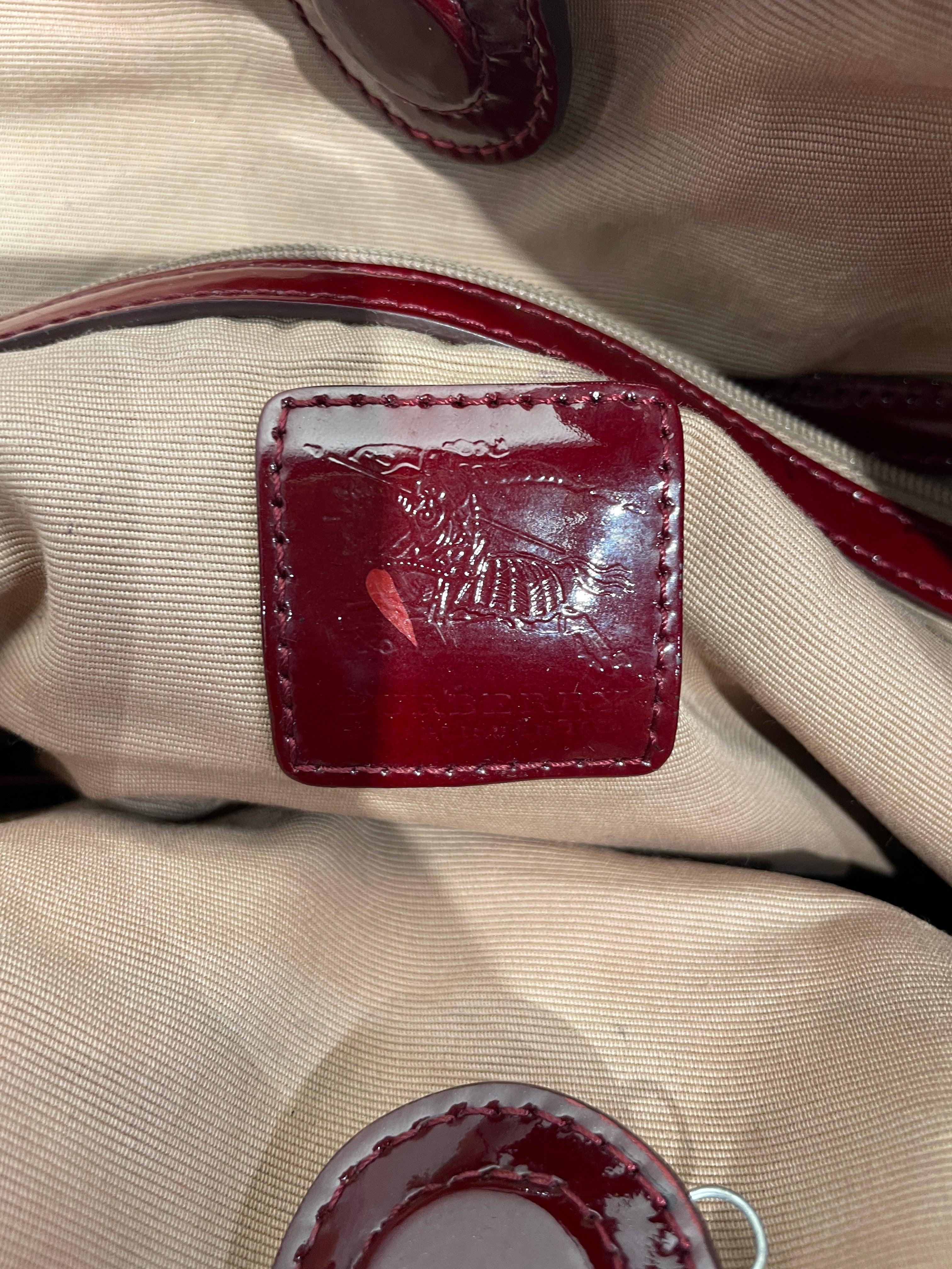 BURBERRY/Tote Bag/Plaid/Leather/RED/Canterbury Tote view 6