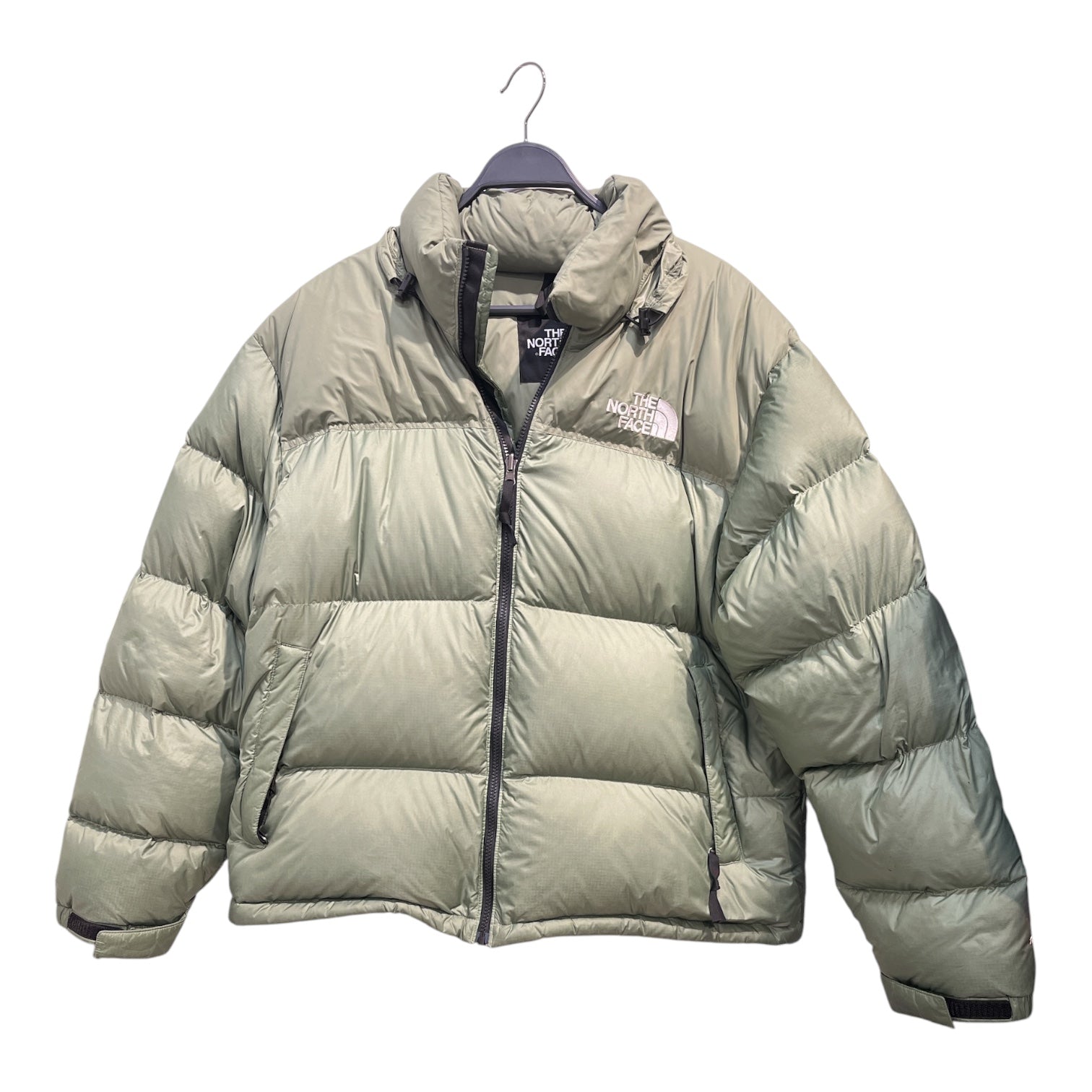 THE NORTH FACE/Puffer Jkt/XL/Nylon/GRN/Single Breasted/RETRO NUPTSE-CROPPED view 1