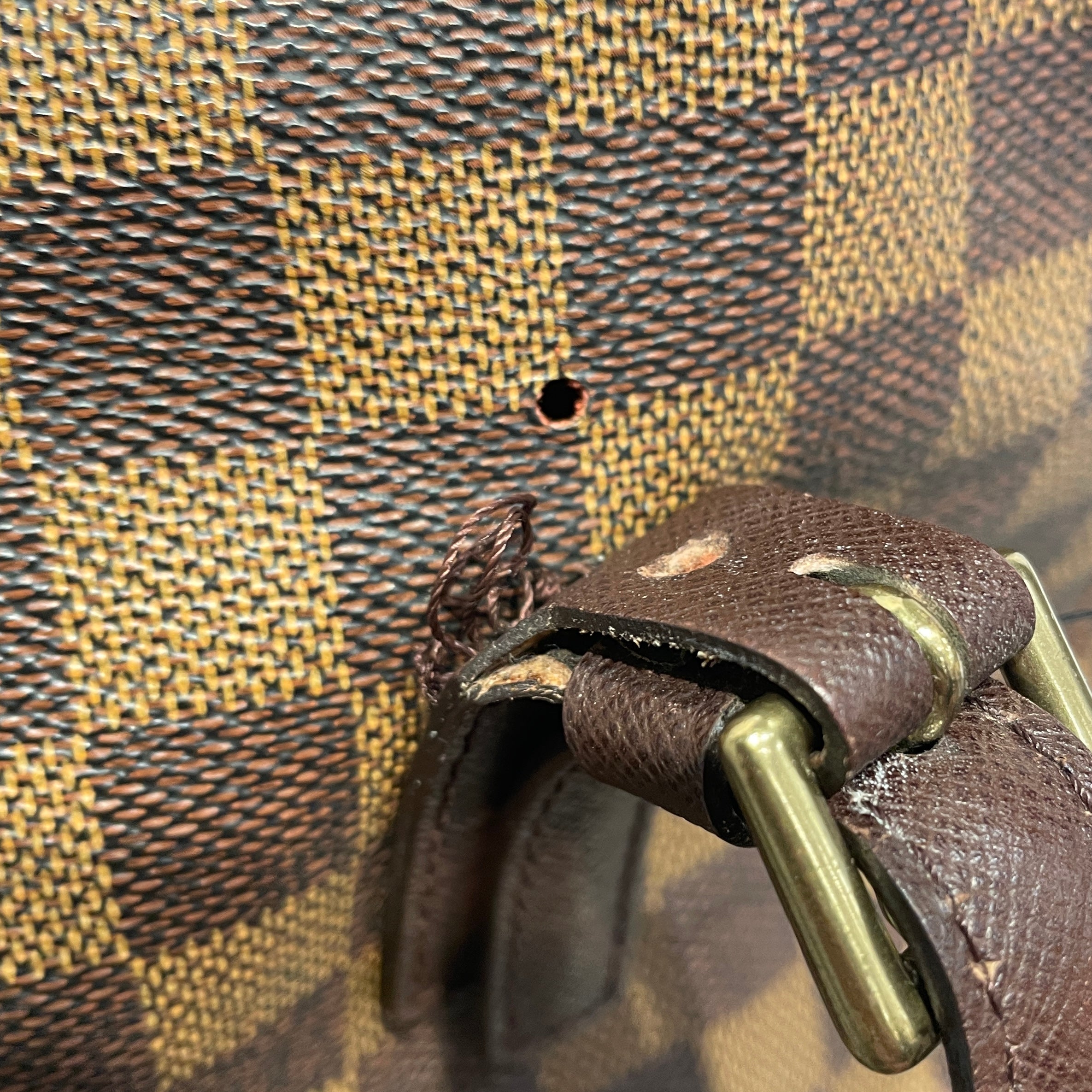 LOUIS VUITTON/Hand Bag/Hombre Check/Leather/BRW/Damier Ebene Marais view 7
