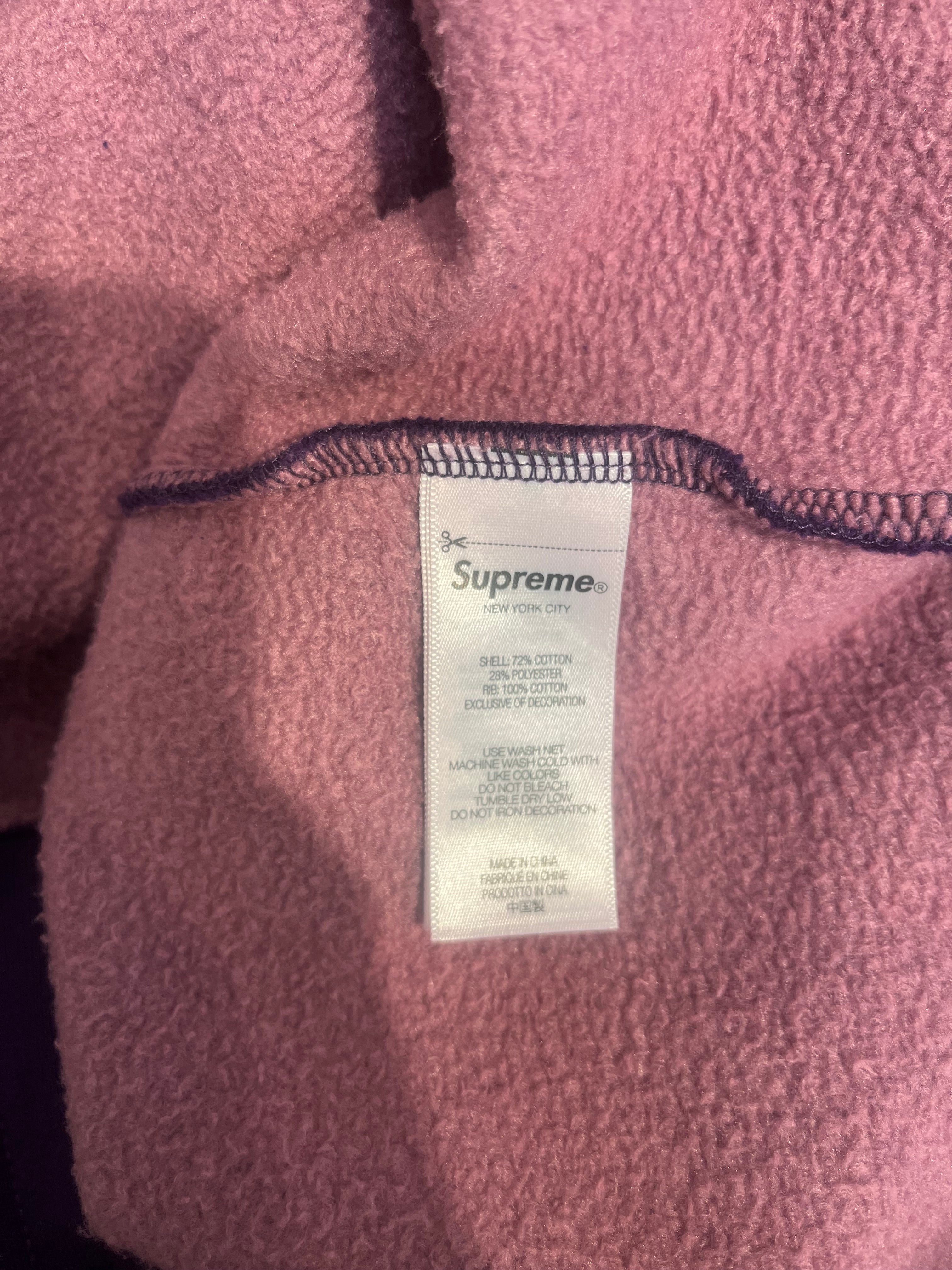 Supreme/Hoodie/XL/Graphic/Cotton/PPL/pink logo cut out back view 4