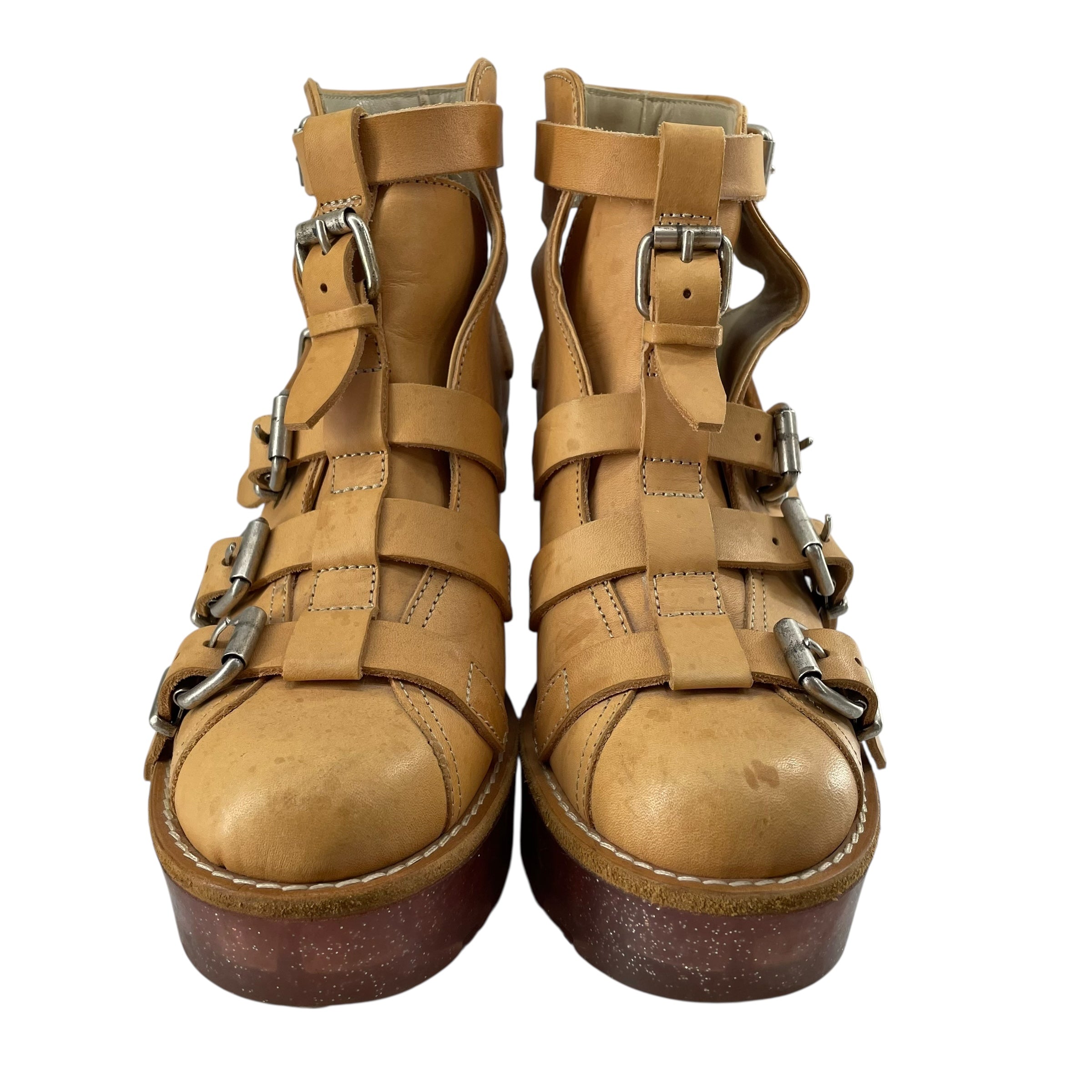 Acne Studios/Vintage/Boots/EU 37/Leather/CML/GLITTER HEEL BUCKLE view 4