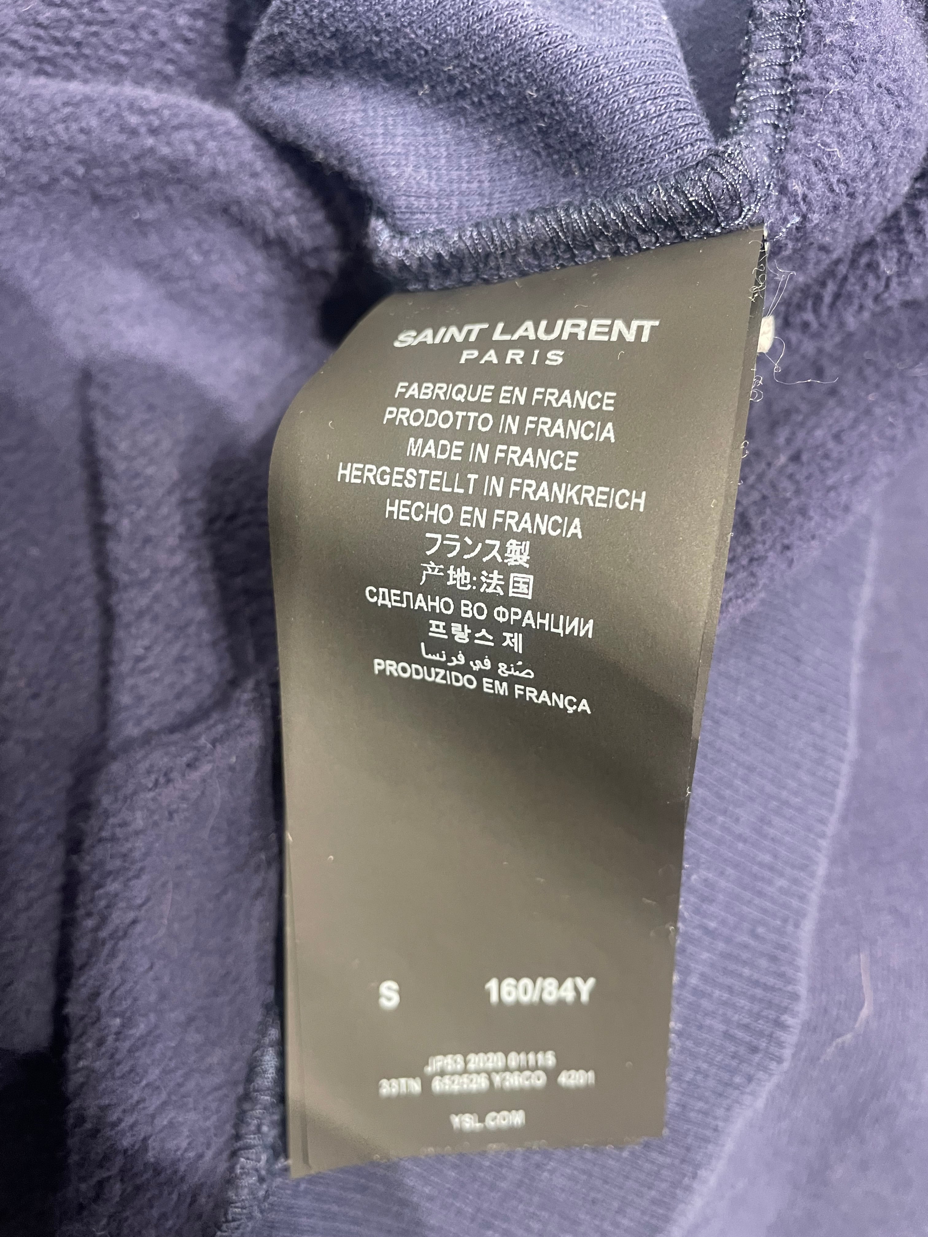 SAINT LAURENT/Hoodie/S/Cotton/NVY/Amour Cruel Hoodie view 5