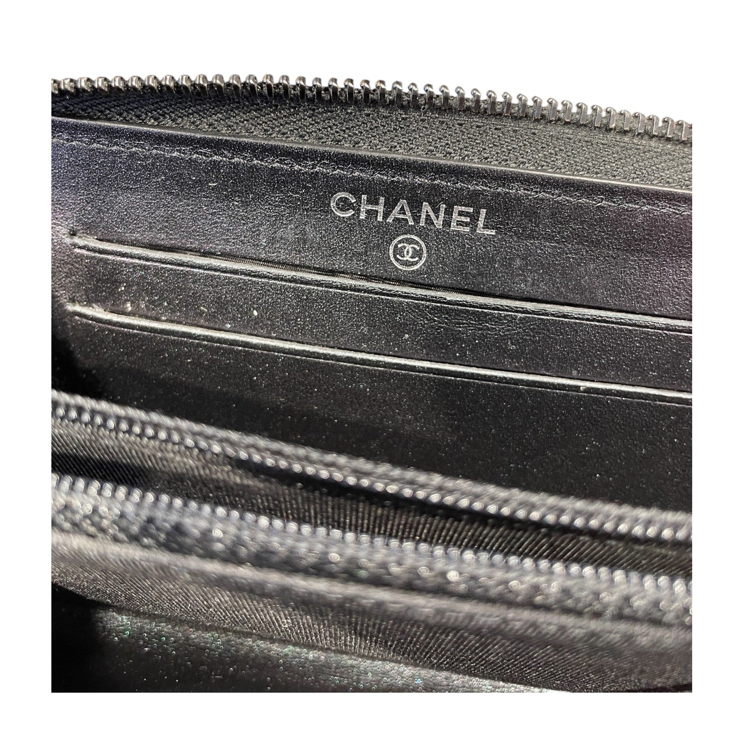 CHANEL/Wallet/Leather/BLK/CHEVRON view 3