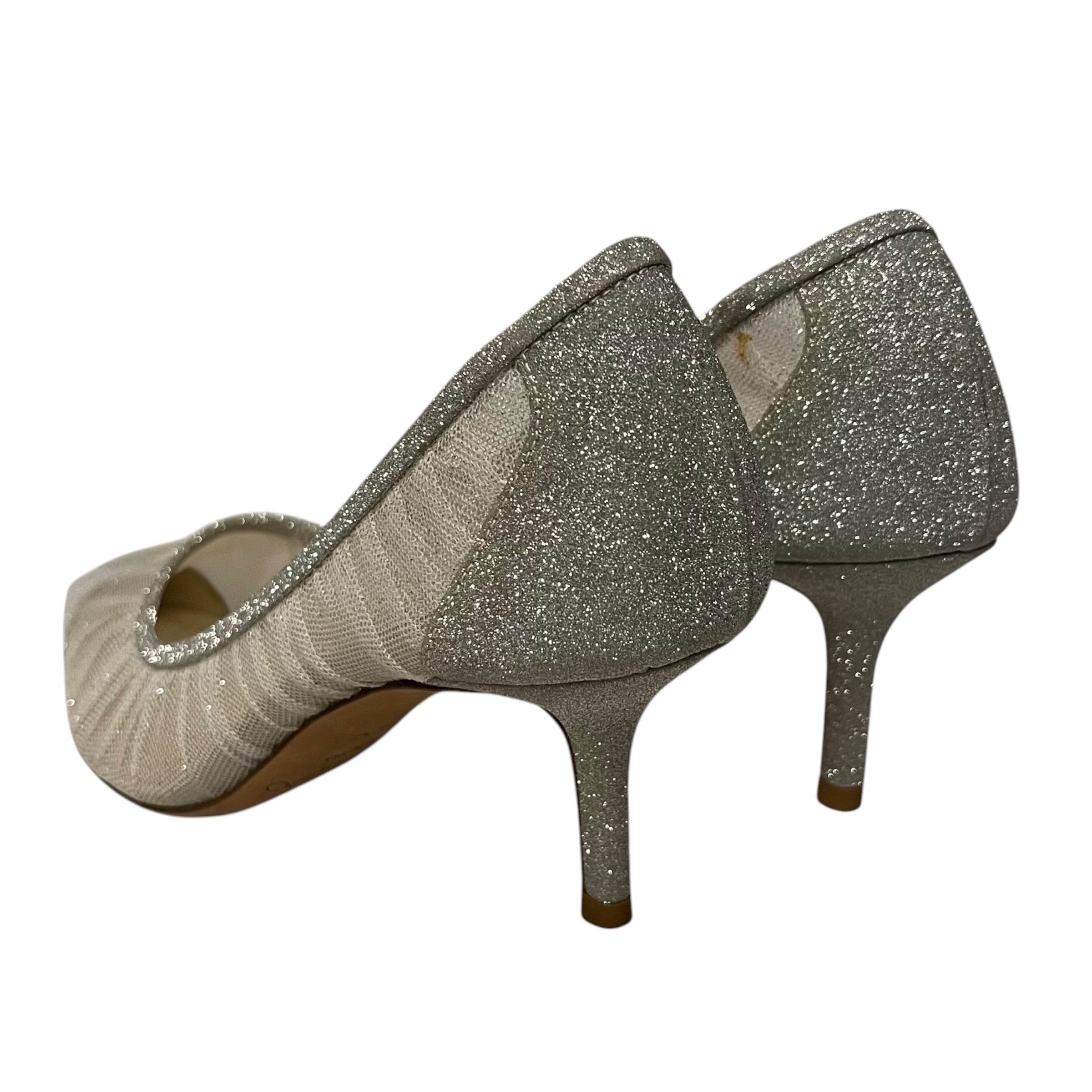 JIMMY CHOO/Heels/US 5/Glitter/SLV/mesh glitter pointed toe view 2