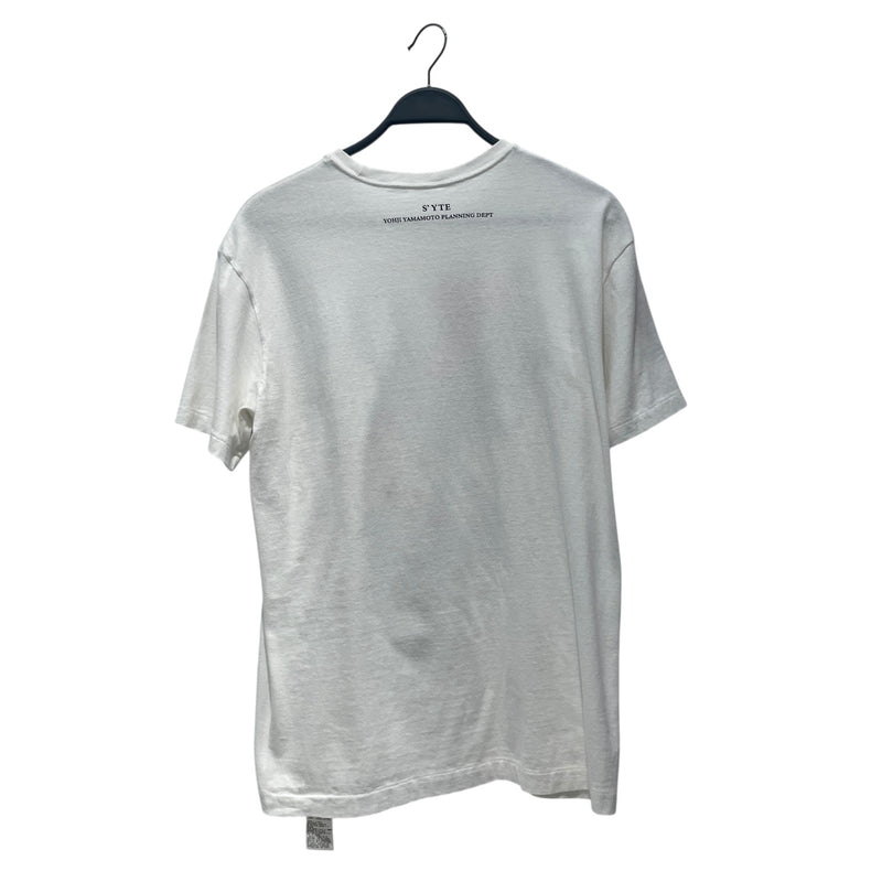 YOHJI YAMAMOTO/T-Shirt/M/Cotton/WHT/All Over Print/