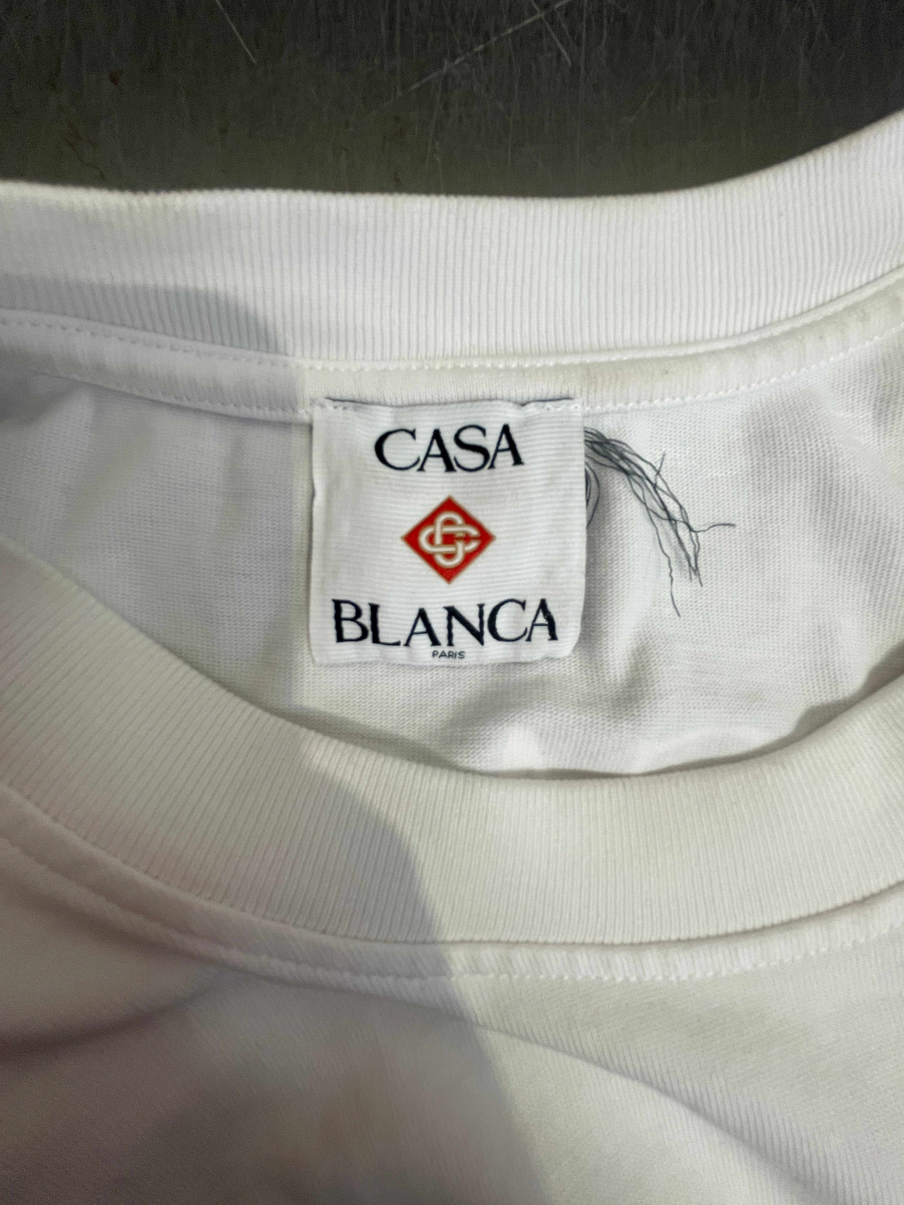CASABLANCA/T-Shirt/S/Cotton/WHT/Graphic/CASA TS LARGE BACK GRAPHIC view 3