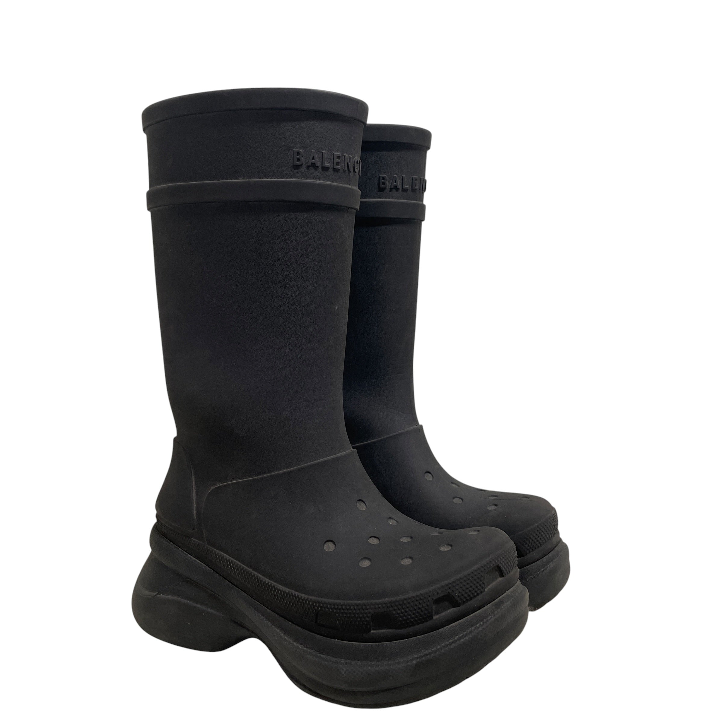 BALENCIAGA/Rain Boots/US 7/BLK/CROC BOOTS view 1