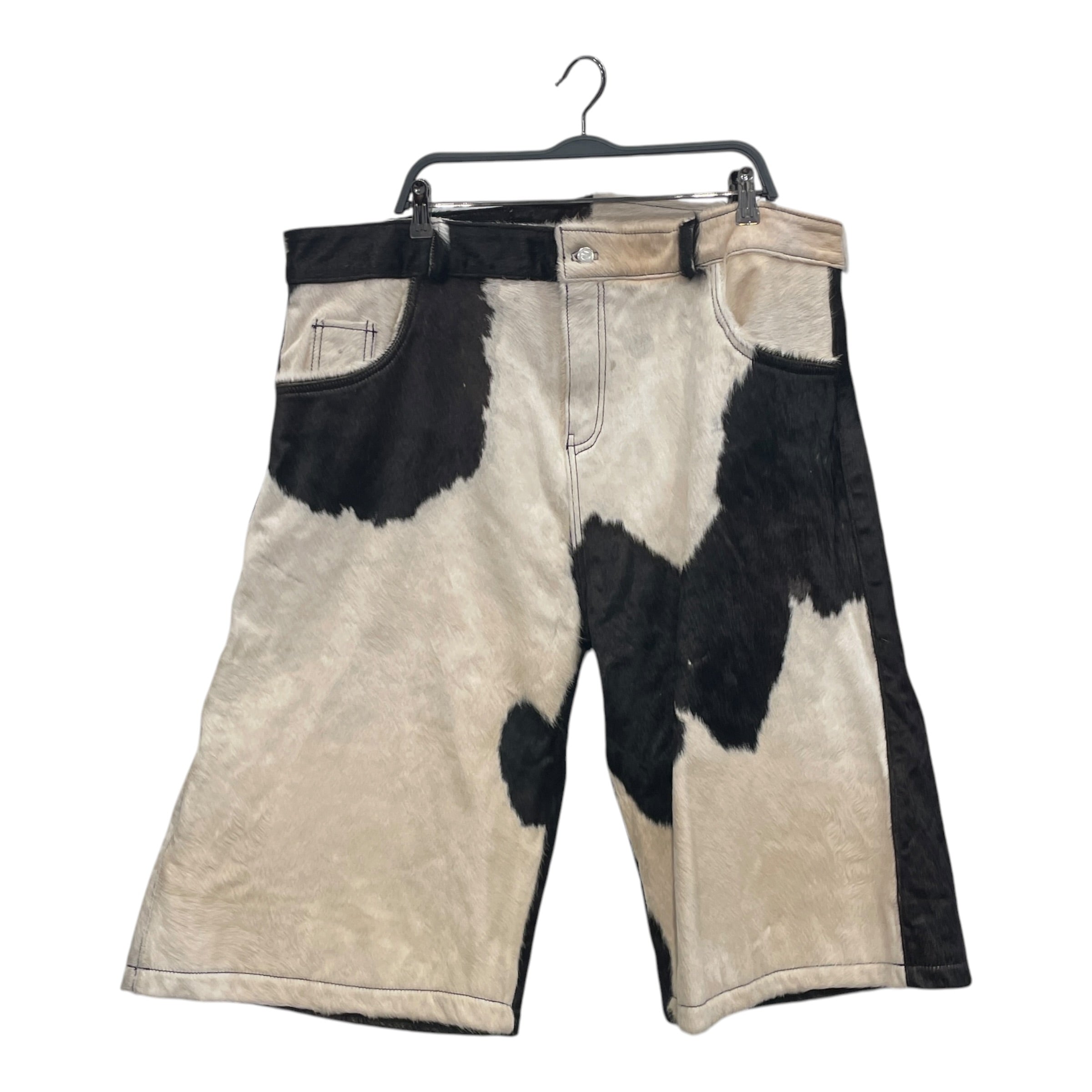 NYRVA/Shorts/42/Leather/BLK/Animal Pattern/FARED COWHIDE SHORTS view 1