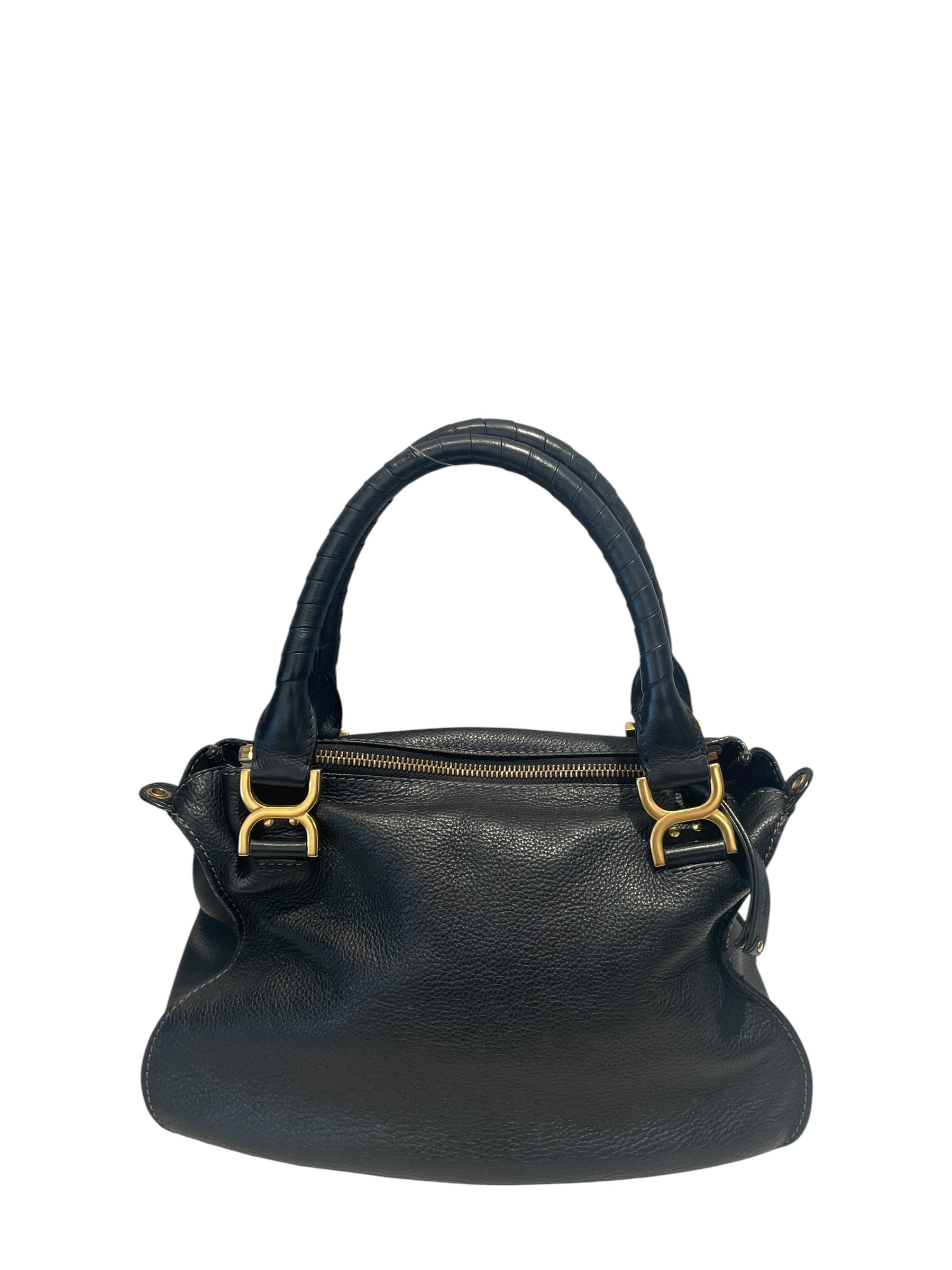 Chloe/Cross Body Bag/Leather/BLK/Medium Marcie Satchel view 4