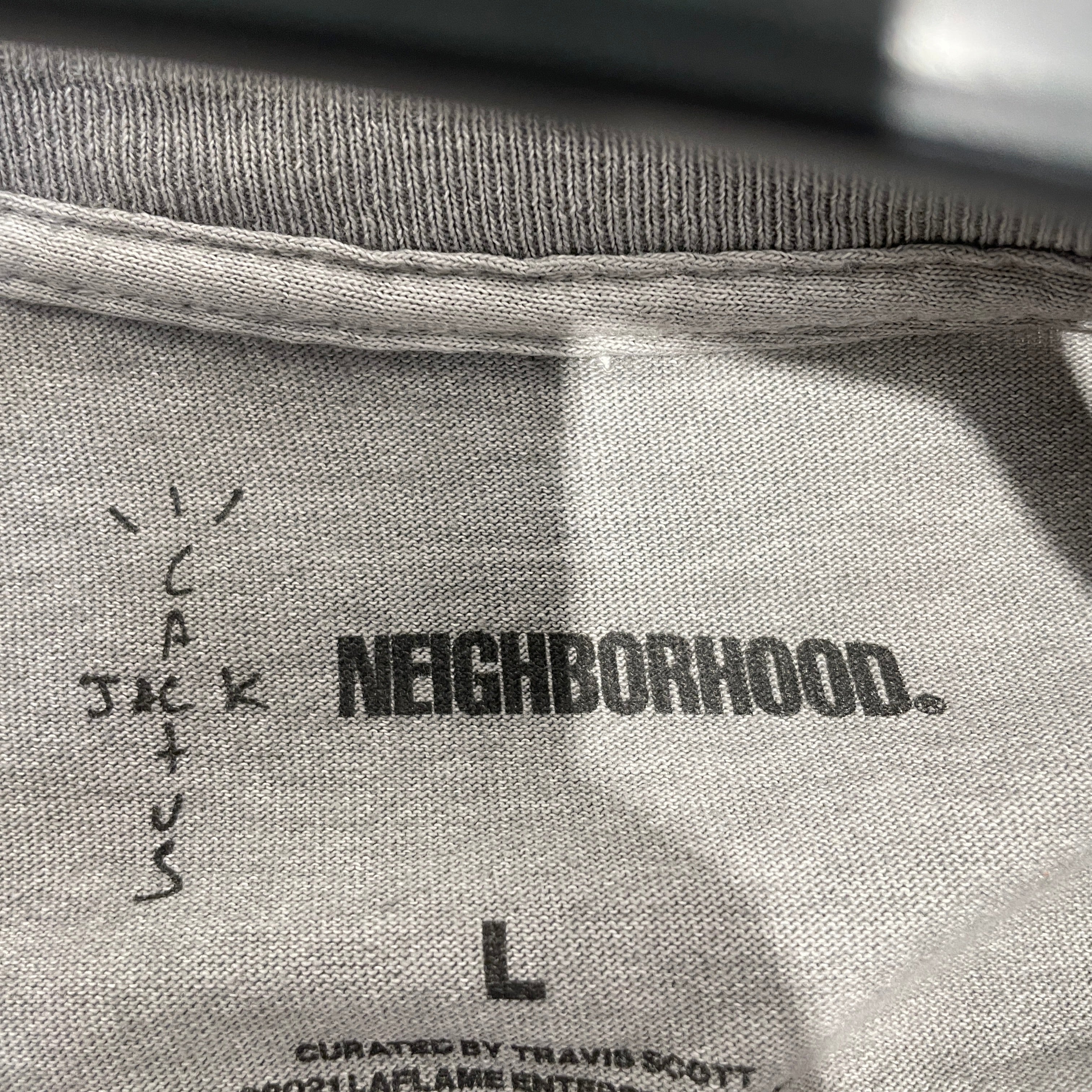NEIGHBORHOOD/CACTUS JACK/T-Shirt/L/Cotton/GRY/All Over Print/ view 3
