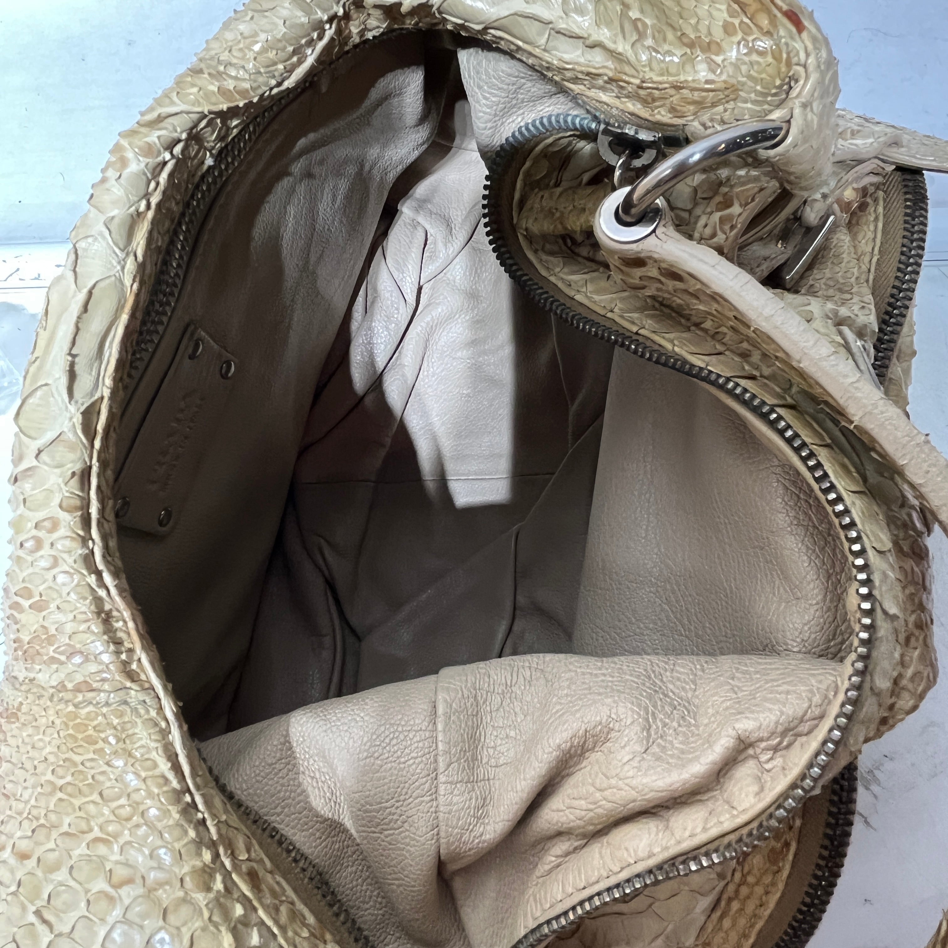 PRADA/Hand Bag/Animal Pattern/BEG/PYTHON VINTAGE view 4