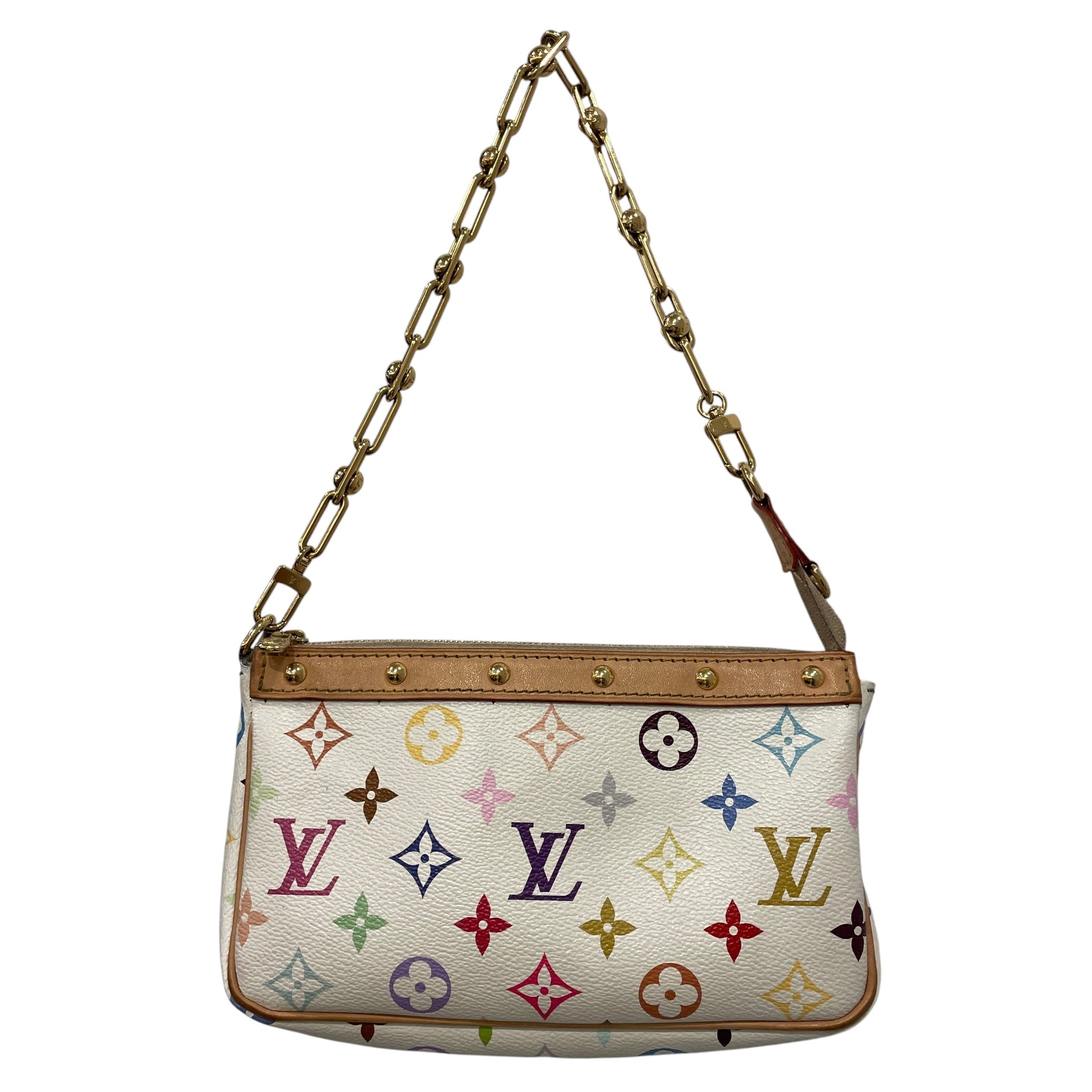 LOUIS VUITTON/Bag/Leather/WHT/MURAKAMI 20 YEAR POCHETTE