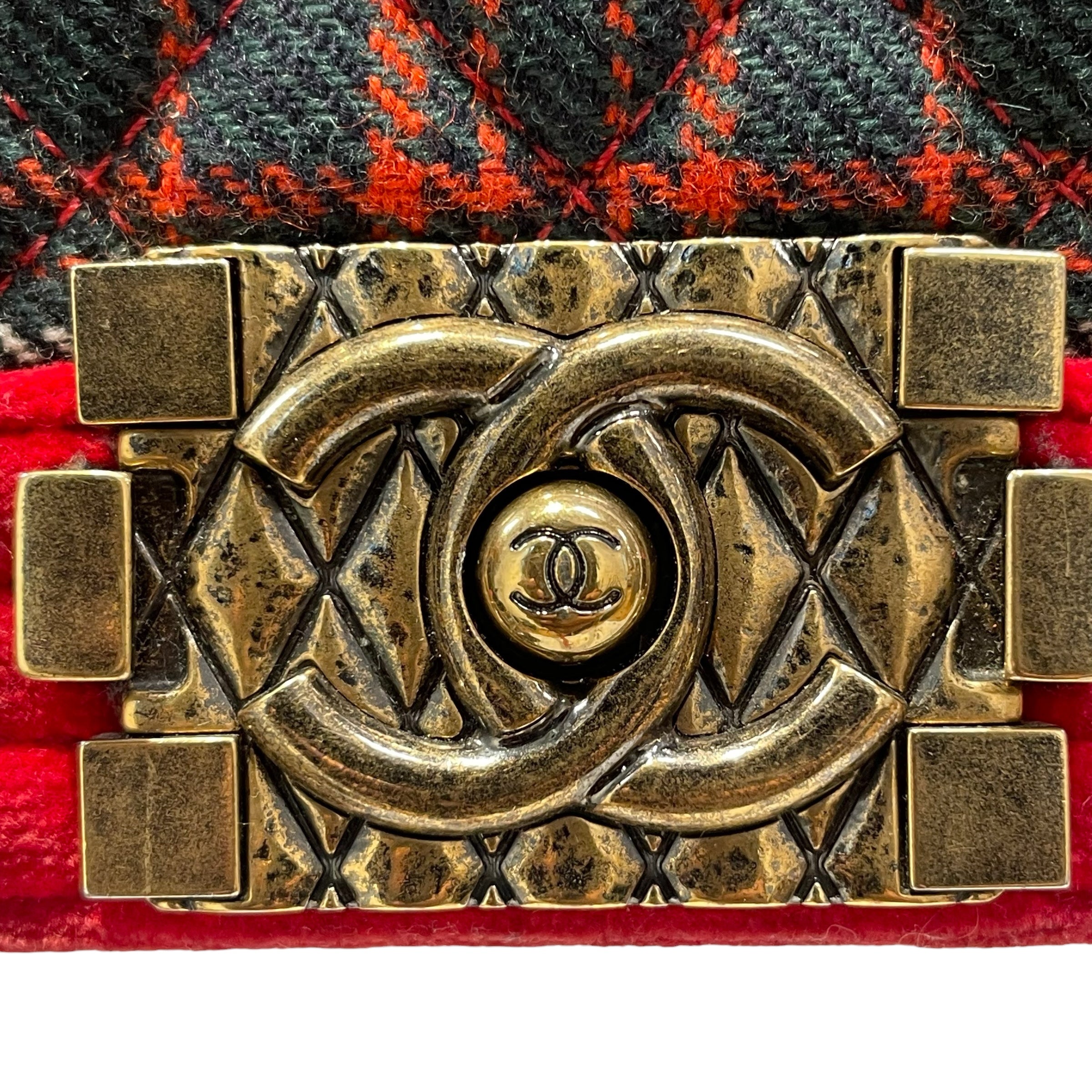 CHANEL/Hand Bag/Plaid/RED/Boy Bag Plaid view 5