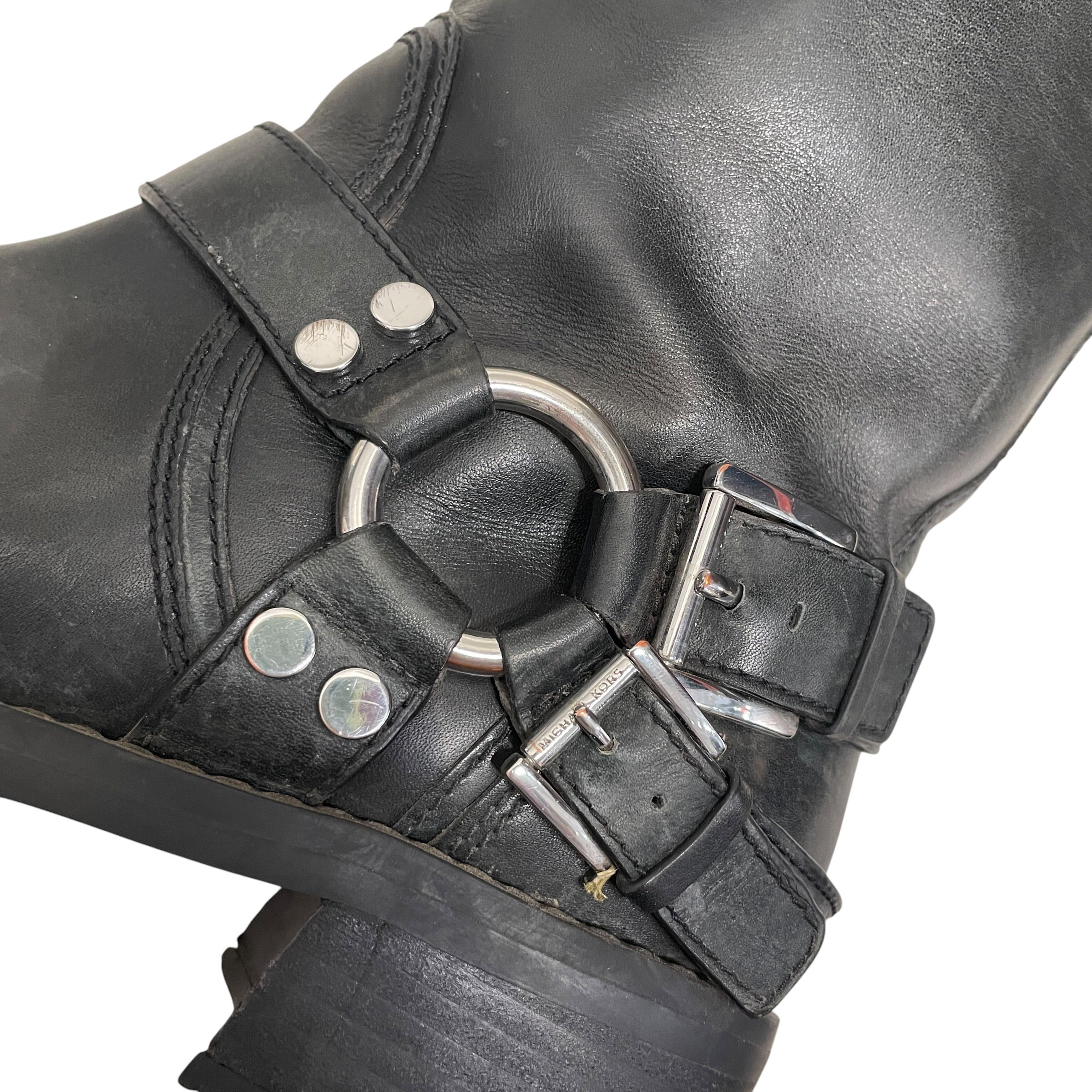 MICHAEL KORS/Boots/US 10/Leather/BLK/MOTO BOOTS view 5