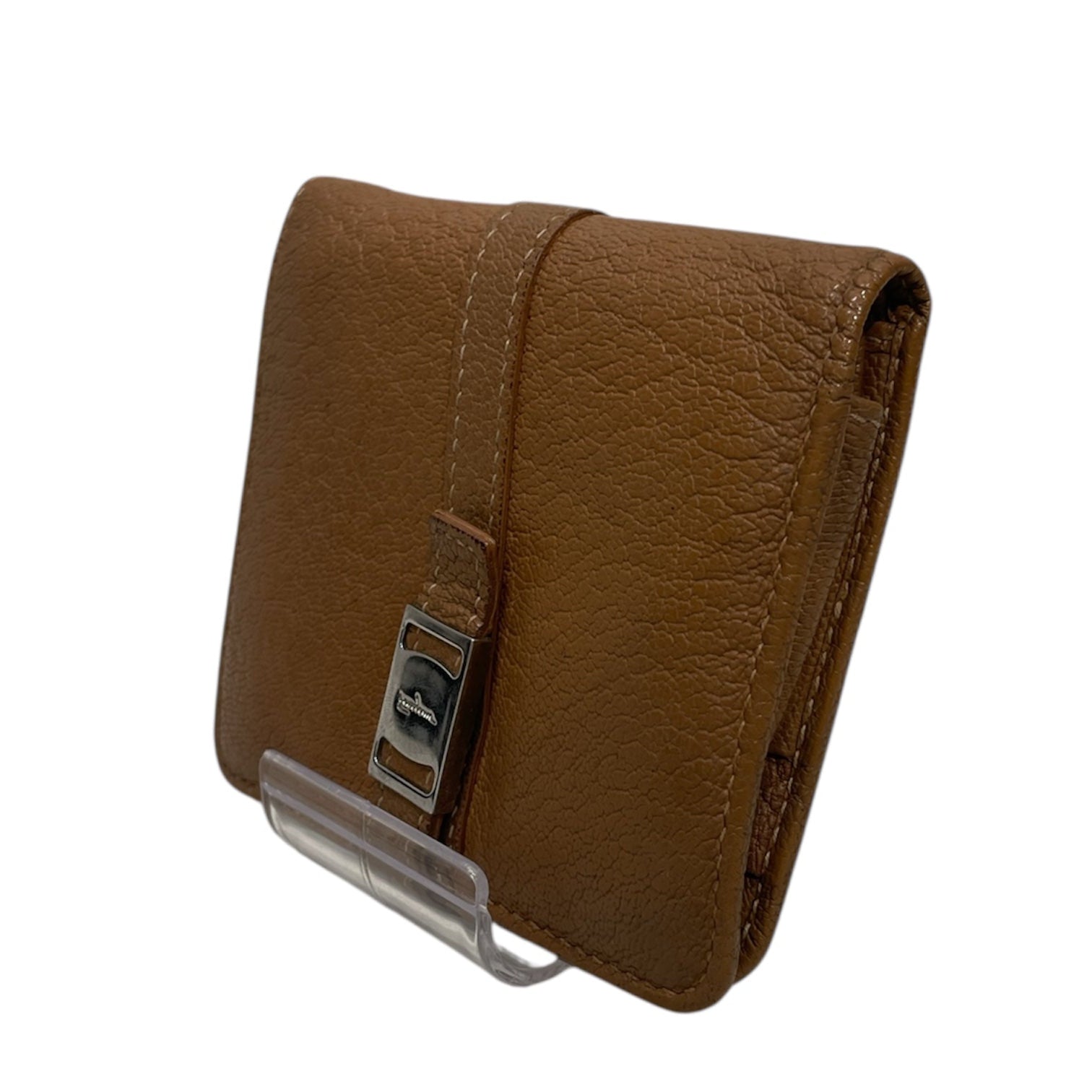 Salvatore Ferragamo/Wallet/Leather/BEG/BELT BUTTON CLOSURE view 1