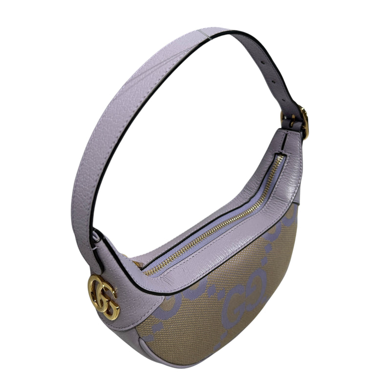 GUCCI/Hand Bag/OS/Monogram/Leather/PPL/Ophidia Jumbo GG Half Moon