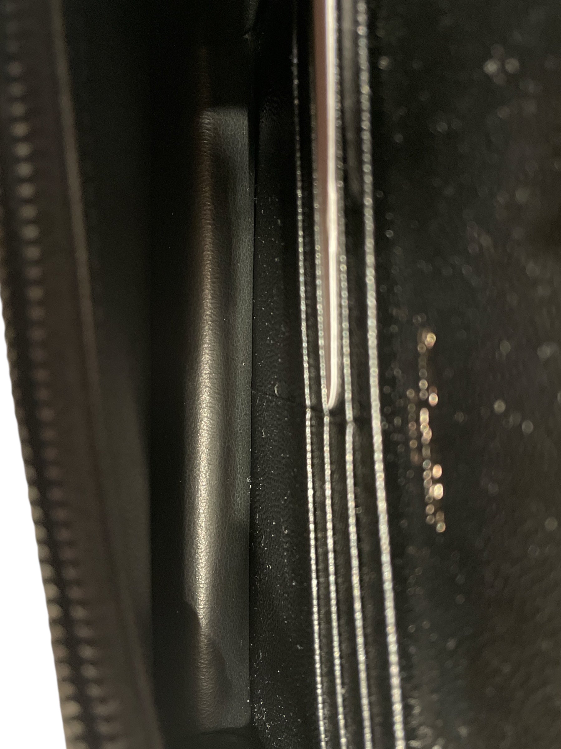 SAINT LAURENT/Cross Body Bag/Leather/BLK/Quilted Envelope Chain Bag view 5