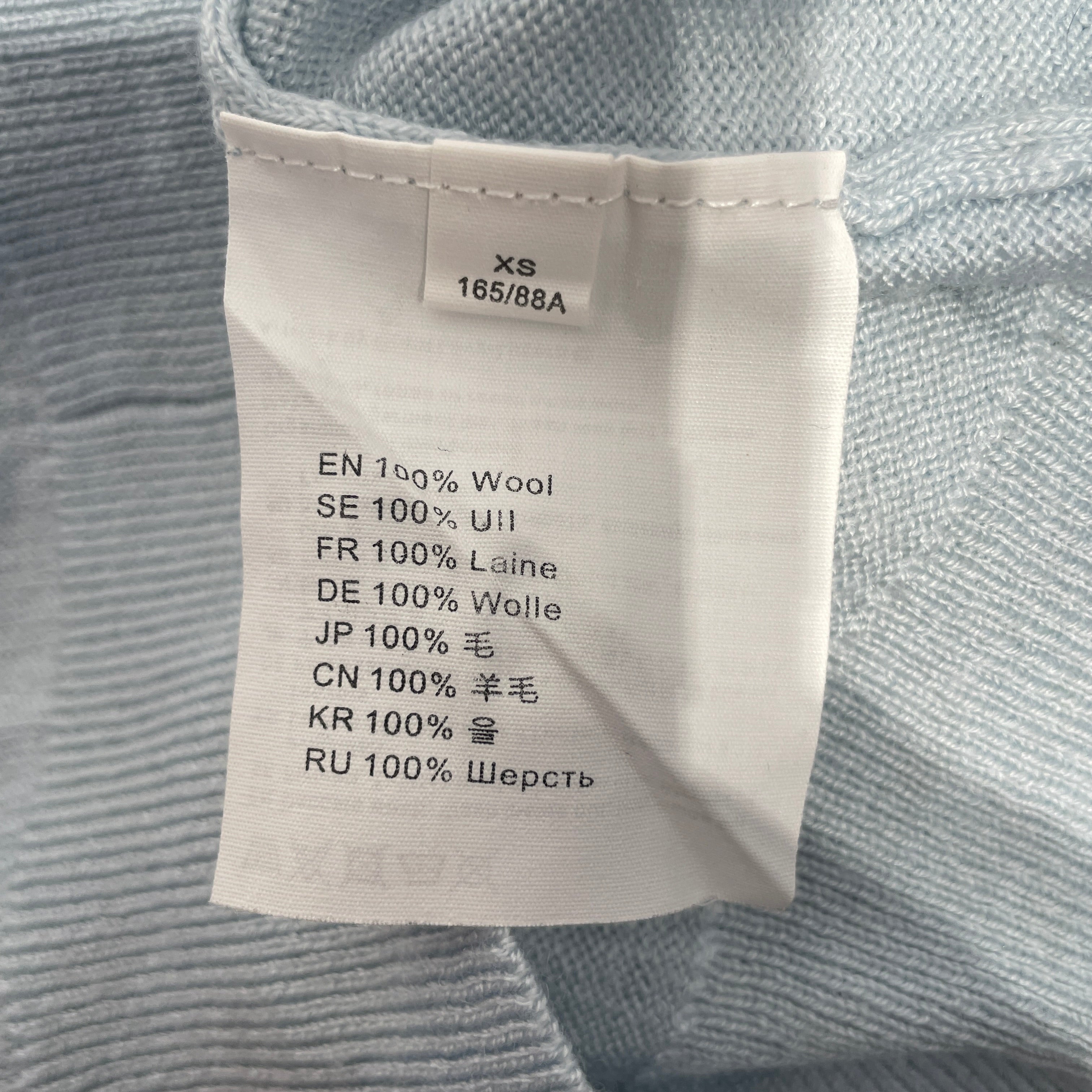 Acne Studios/Cardigan/XS/Wool/BLU/fitted cardigan/box face/blue view 3