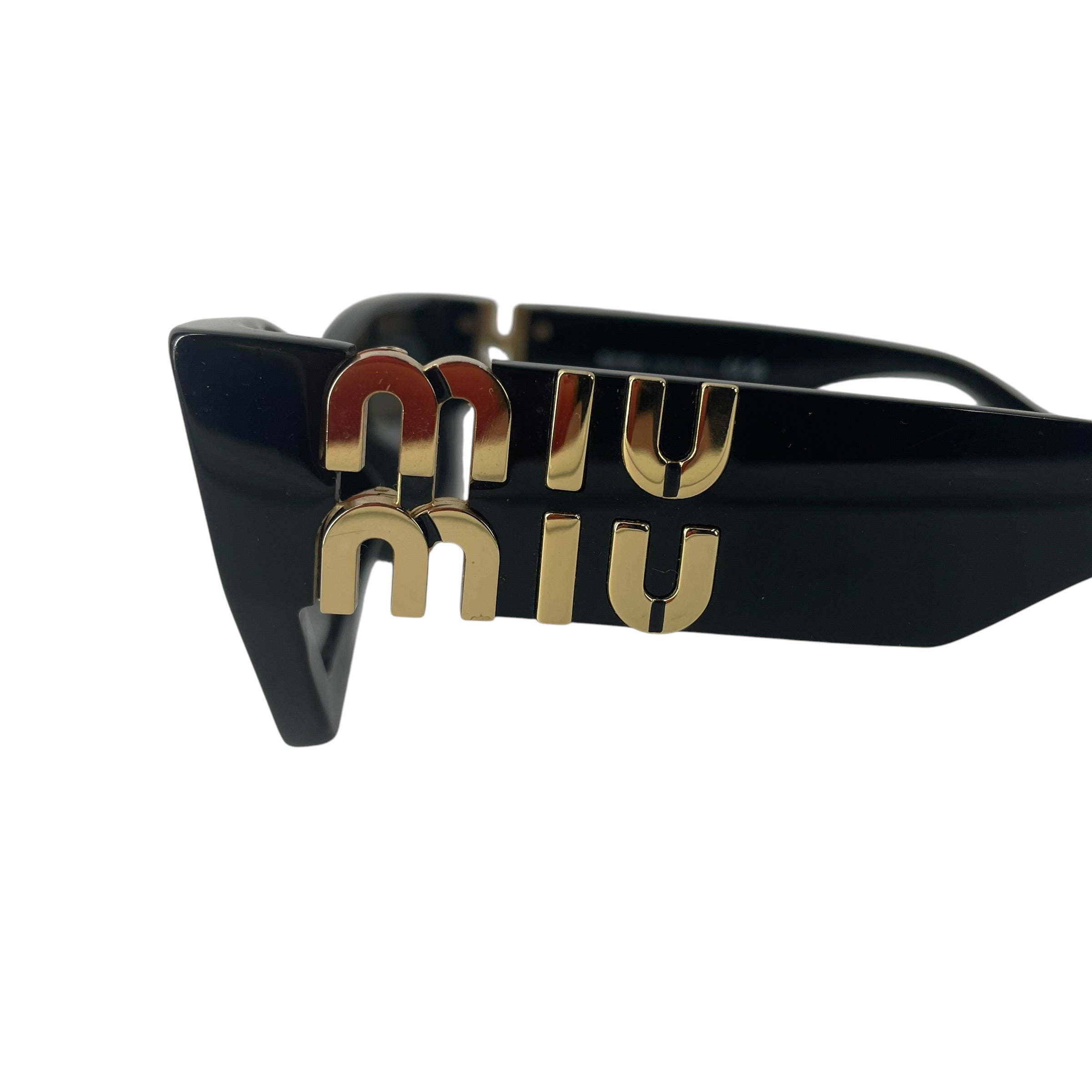 MIU MIU/Sunglasses/Plastic/BLK/GLD Logo/SMU 09W 5352 1AB 5S0 view 3