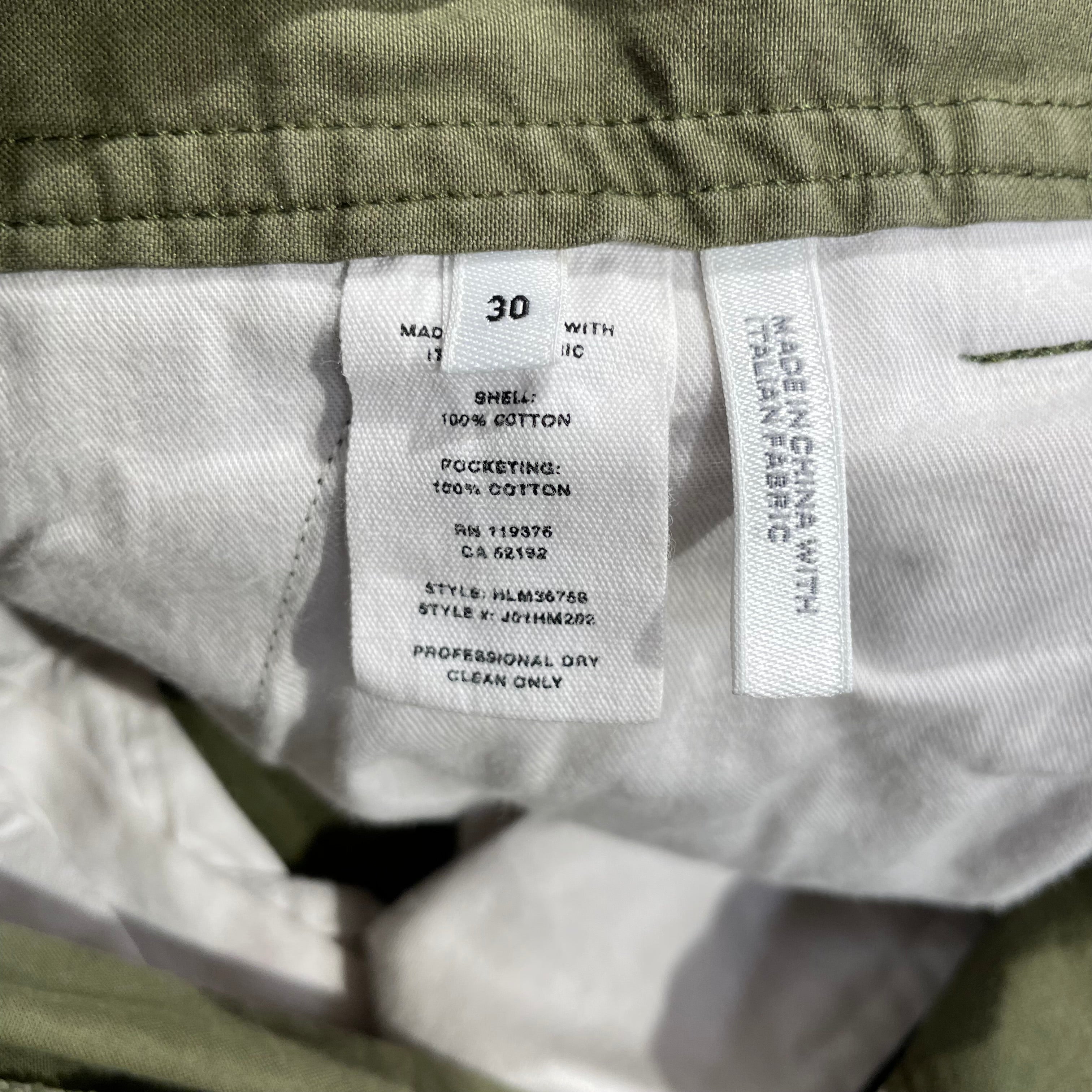 Helmut Lang/Cargo Pants/30/Cotton/GRN/Zipper Cargos view 6
